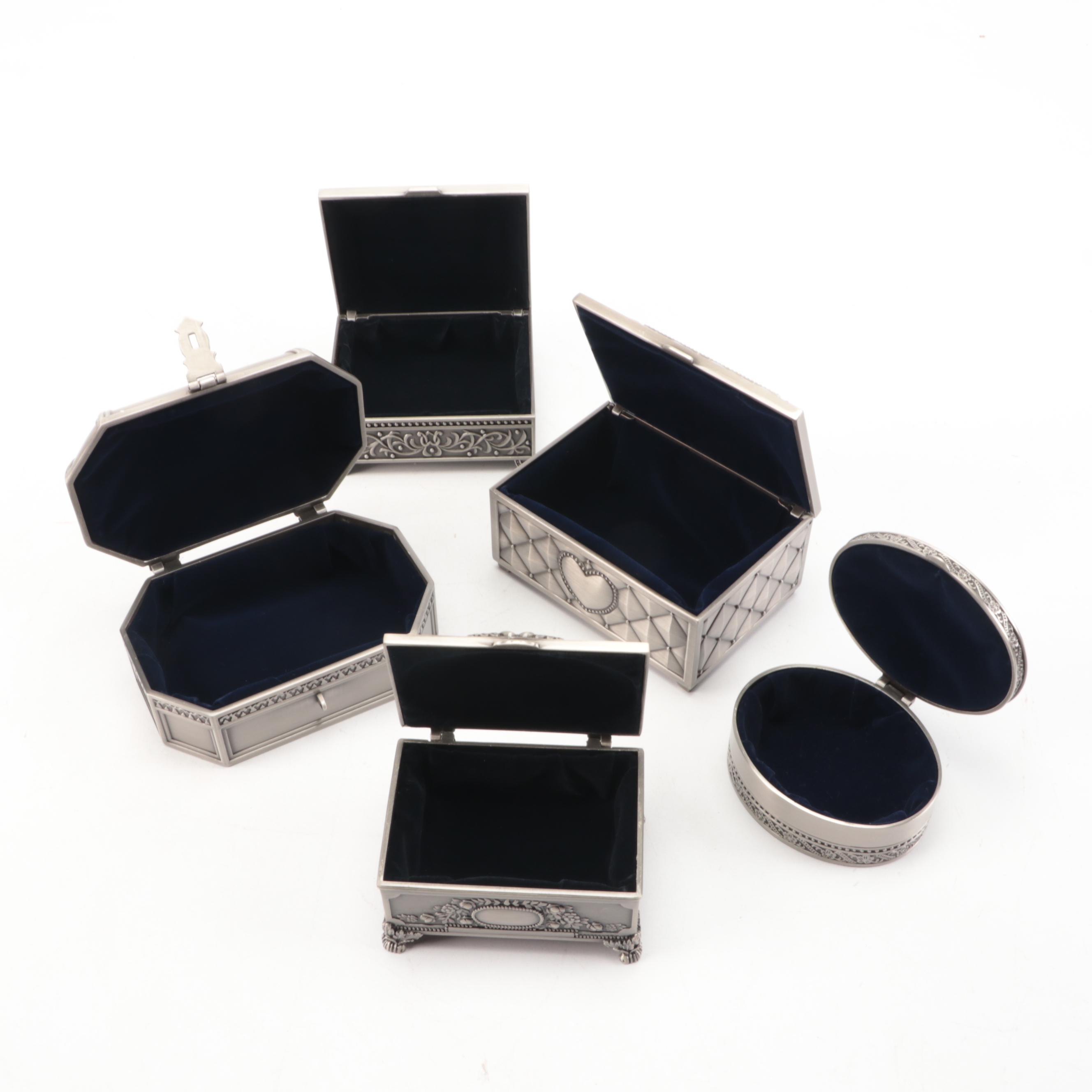 Brushed Metal Boxes with Banks