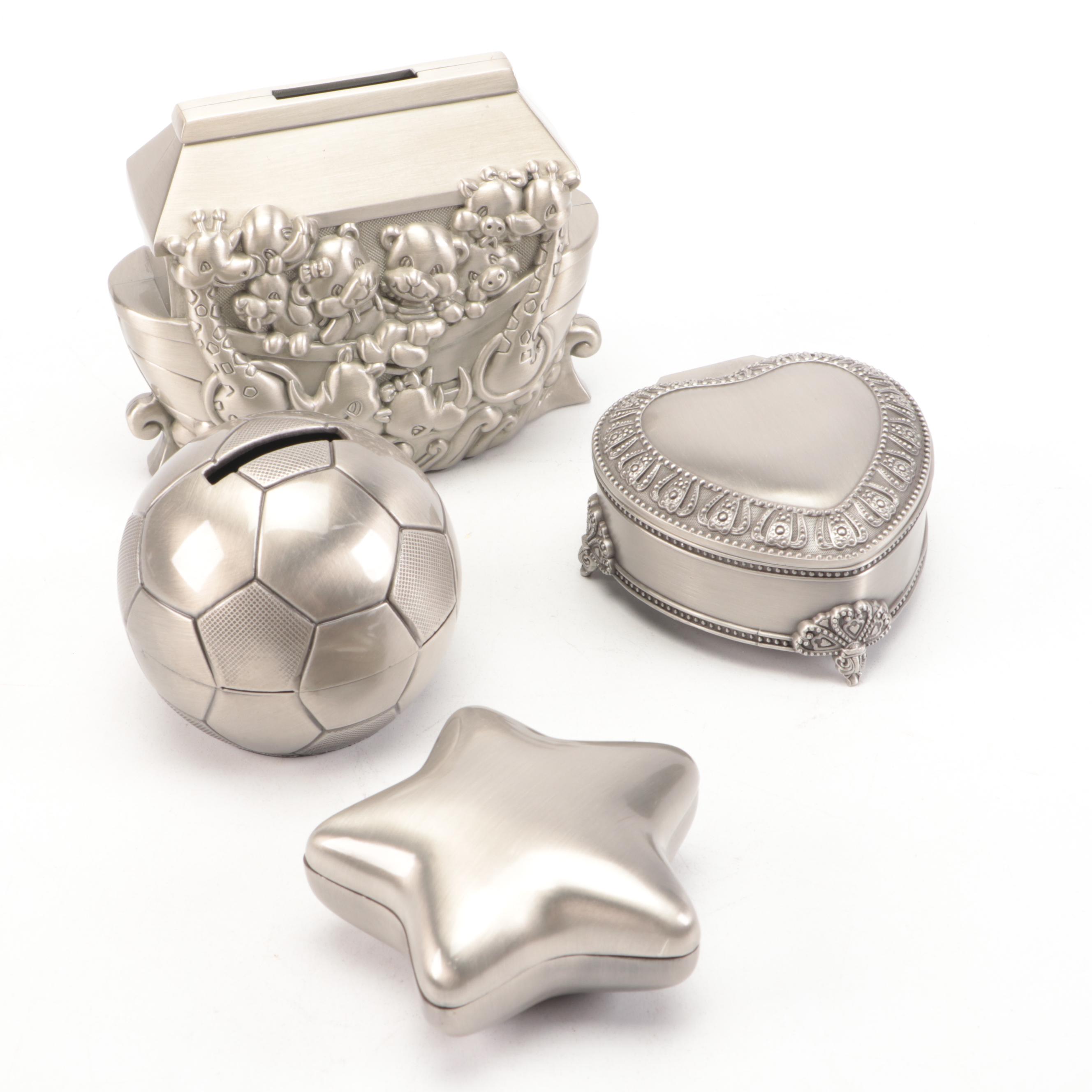 Brushed Metal Boxes with Banks