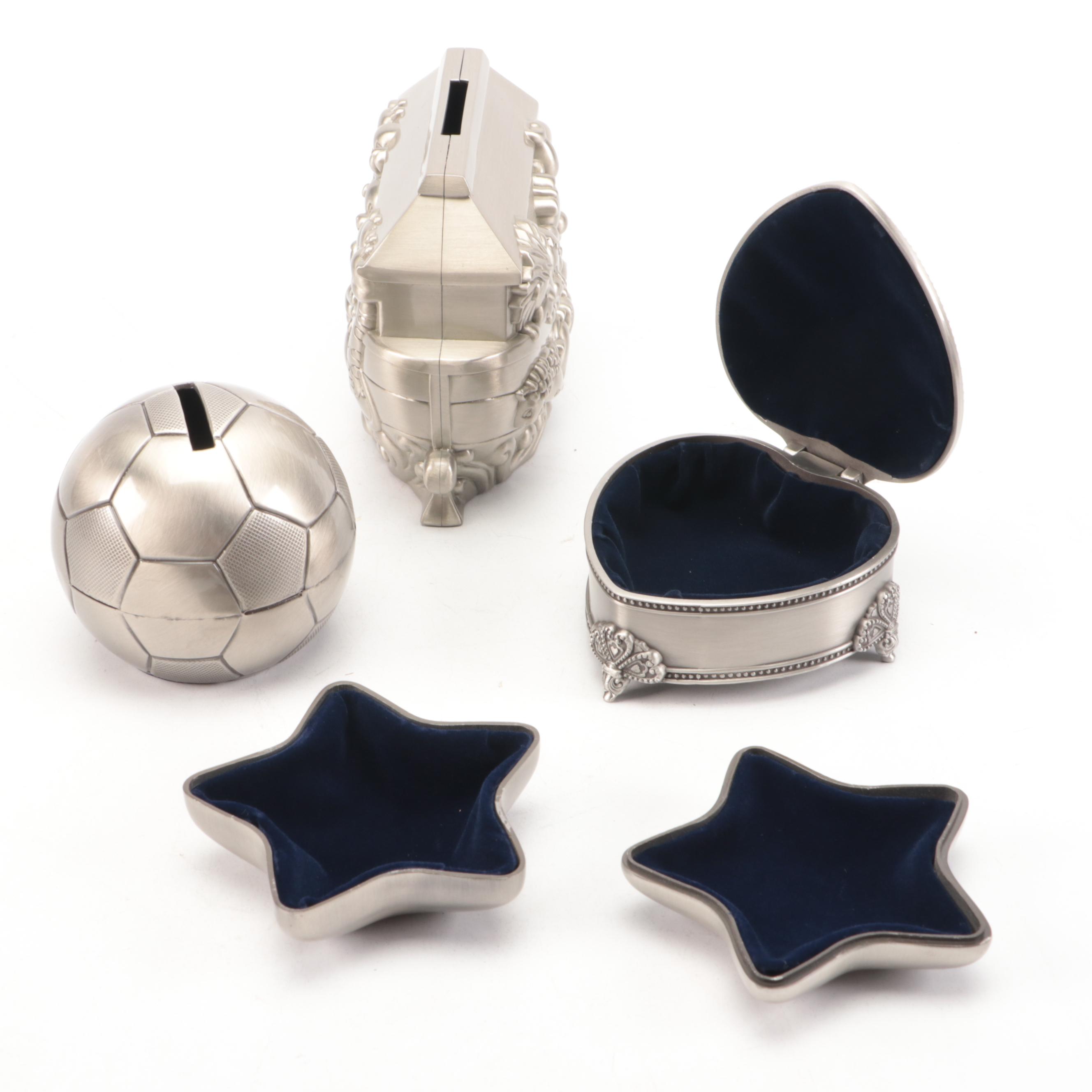 Brushed Metal Boxes with Banks