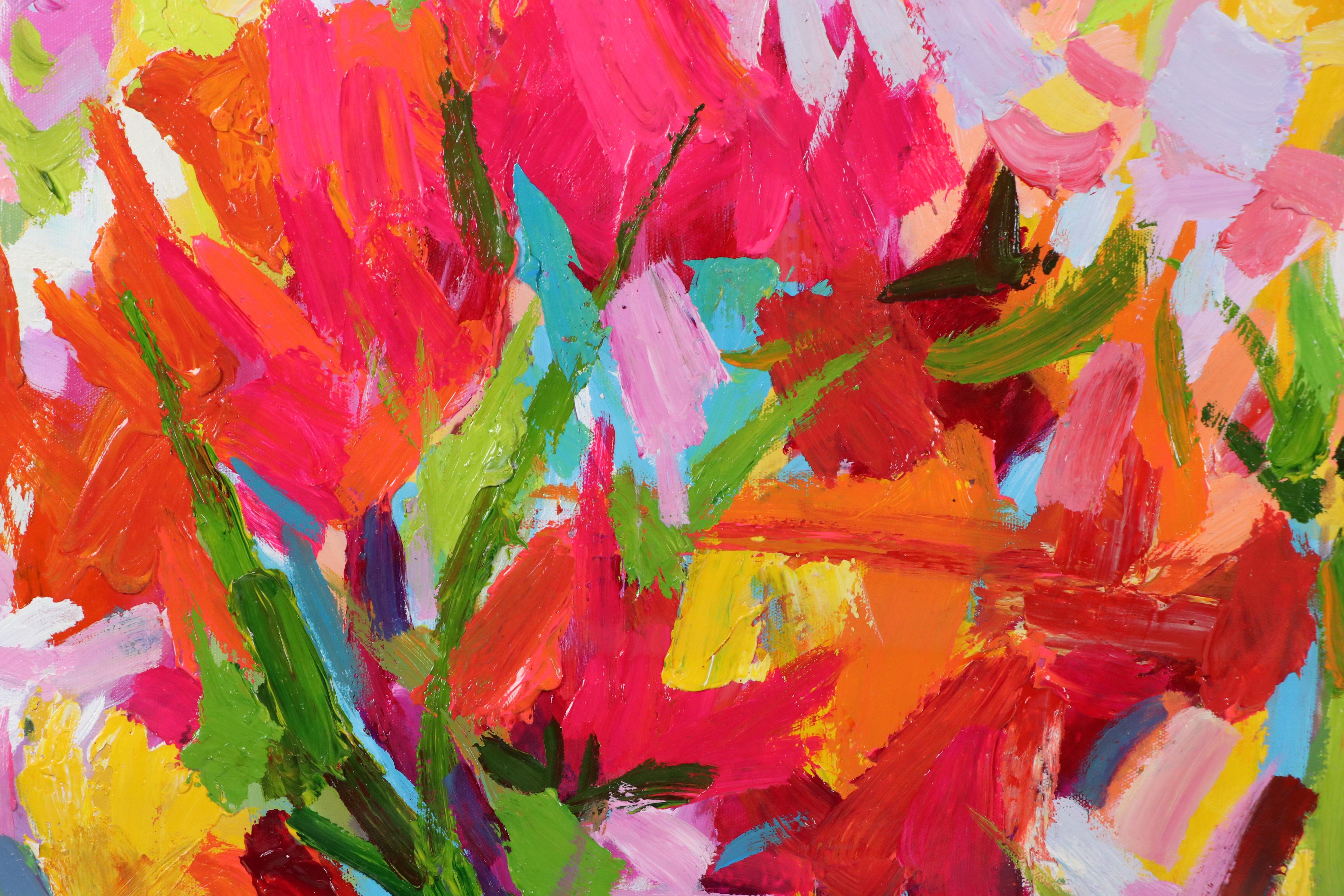 Stylized Floral Oil Painting, 21st Century