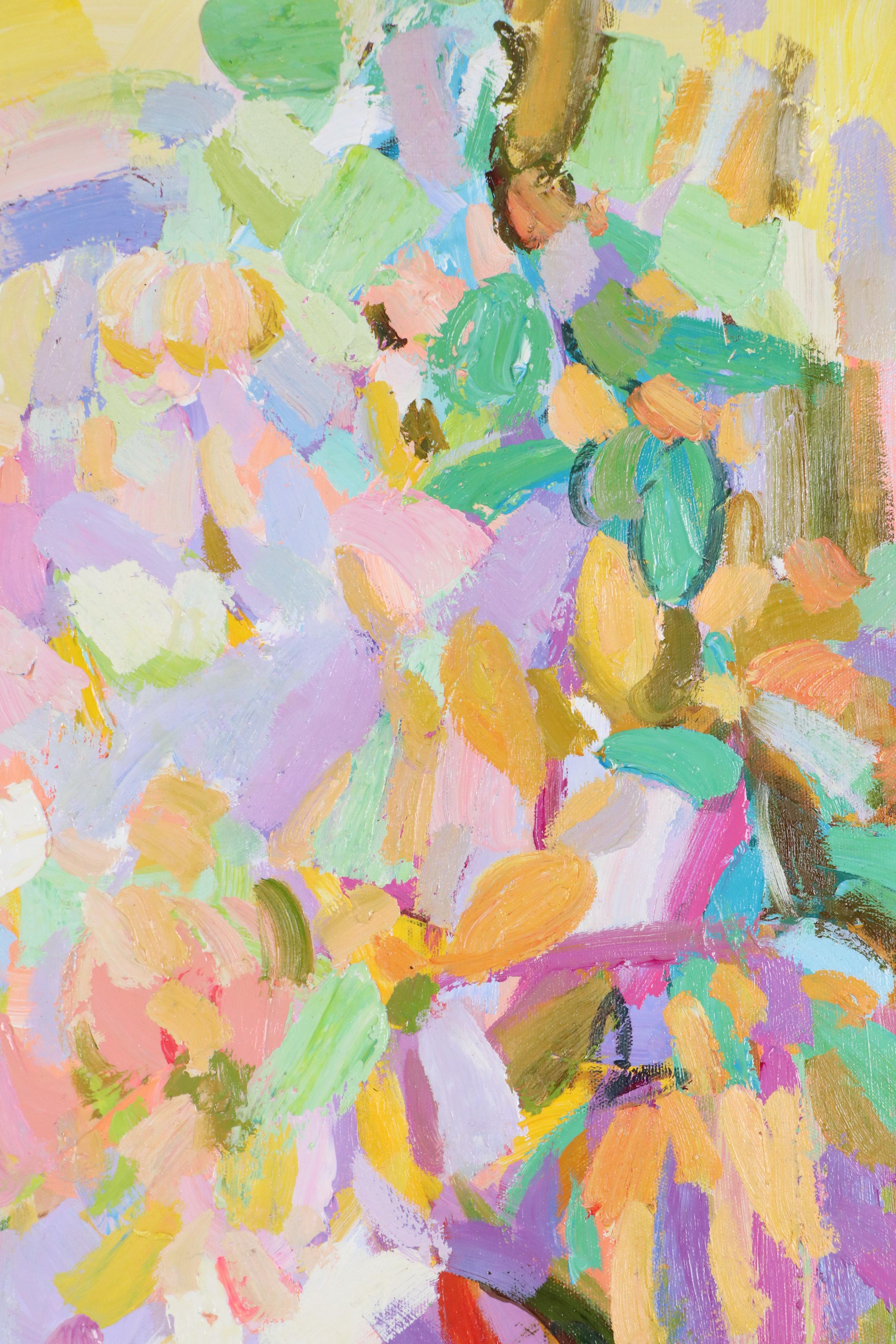 Stylized Floral Oil Painting, 21st Century