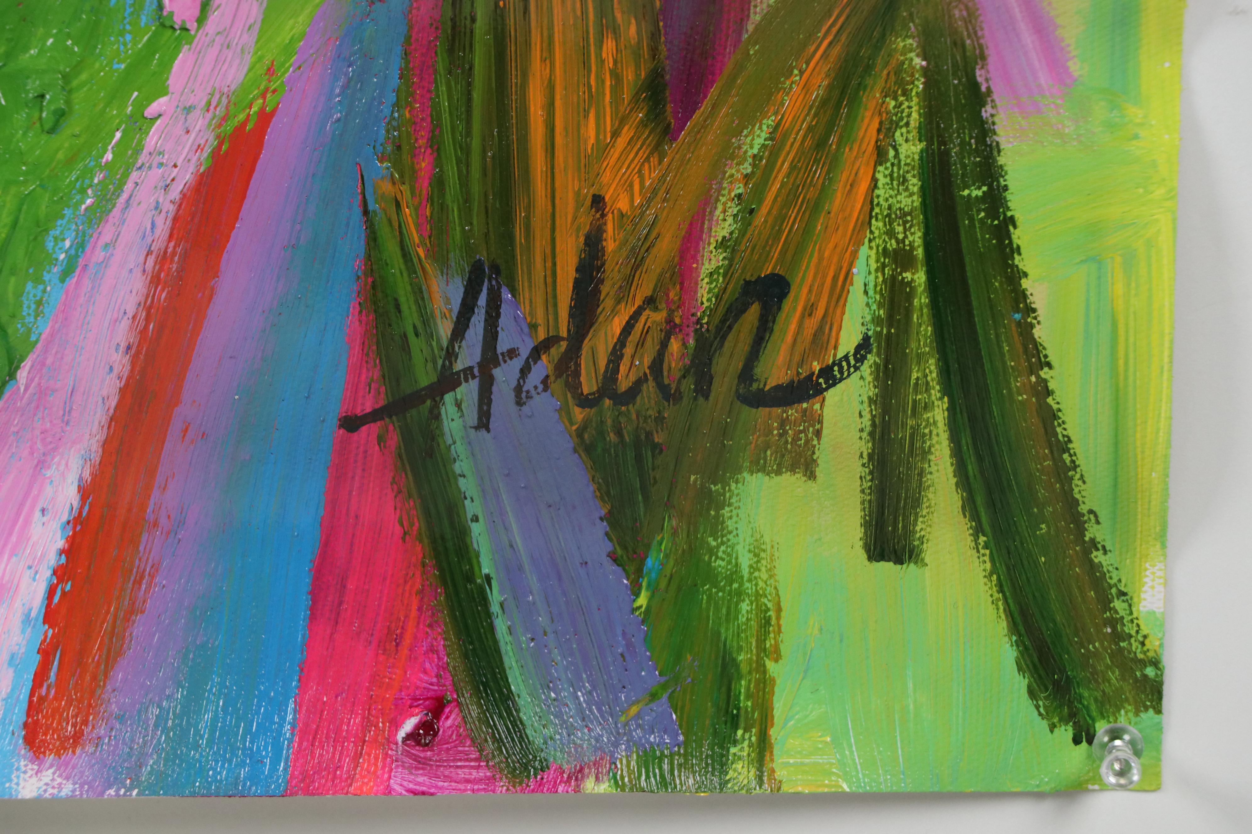 Stylized Floral Oil Painting, 21st Century