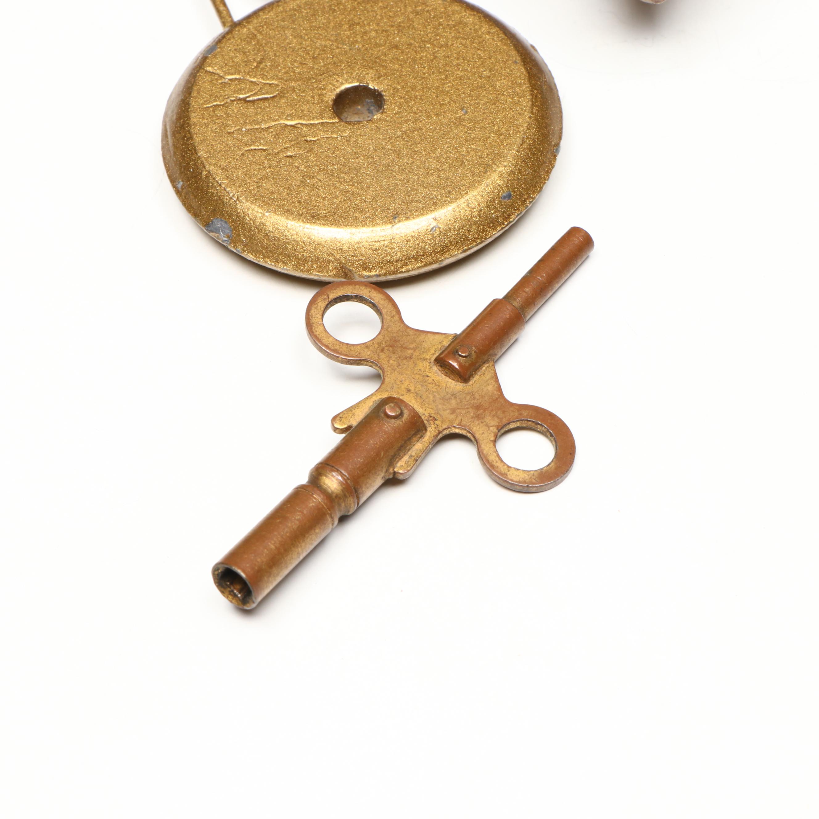 Gilbert Clock Co. Rococo Revival Brass Mantel Clock