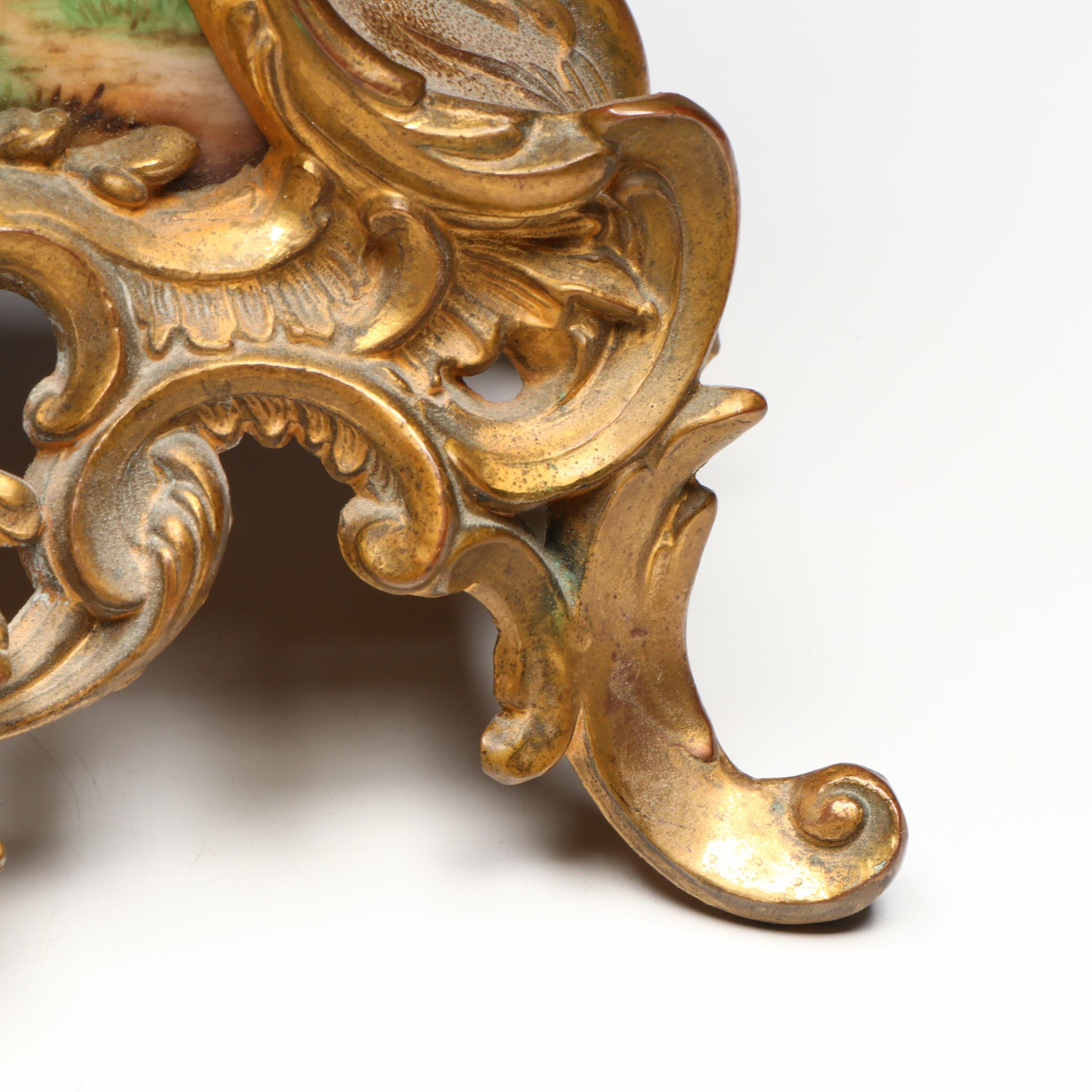 Gilbert Clock Co. Rococo Revival Brass Mantel Clock