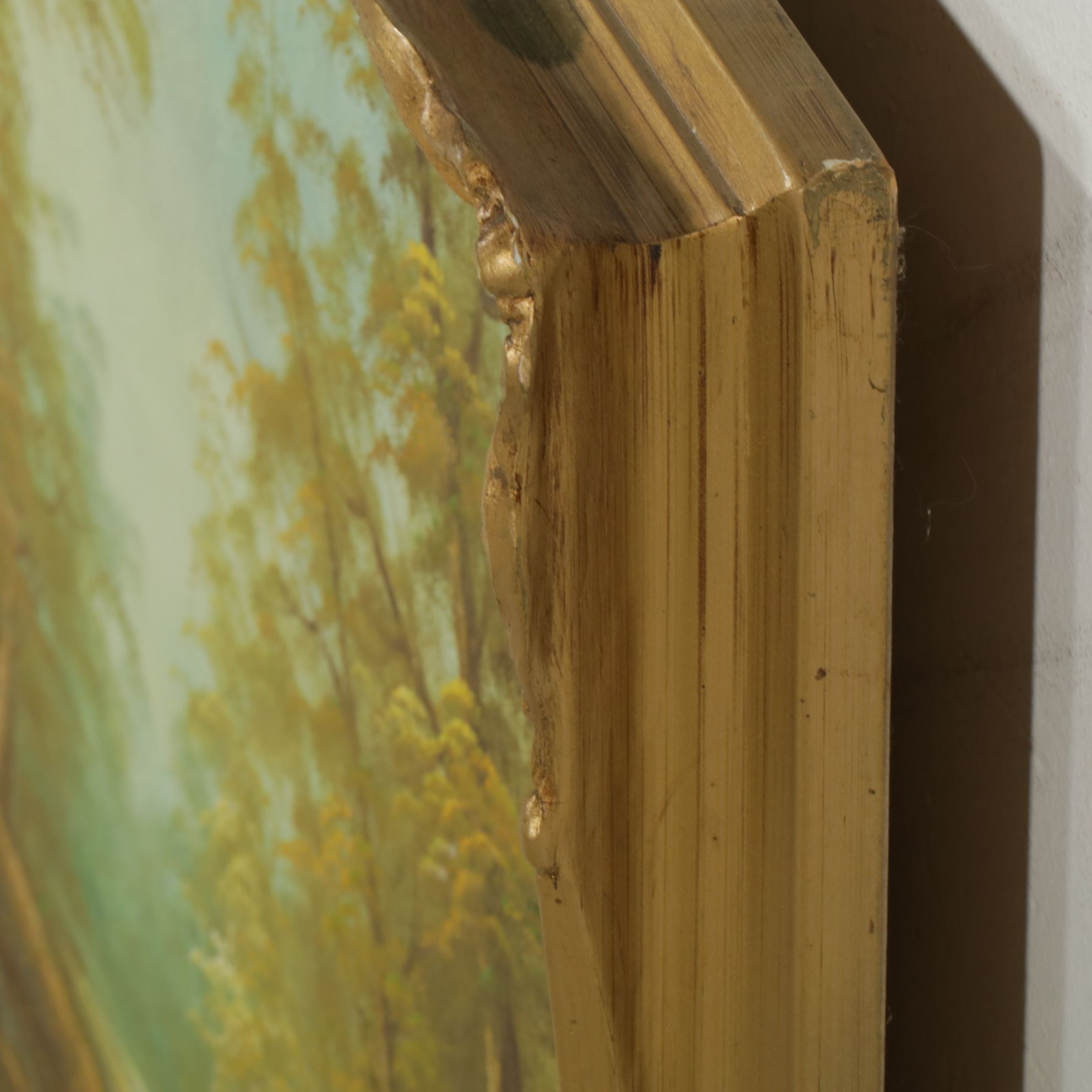 William Impressionist Creek Forest Landscape Oil Painting