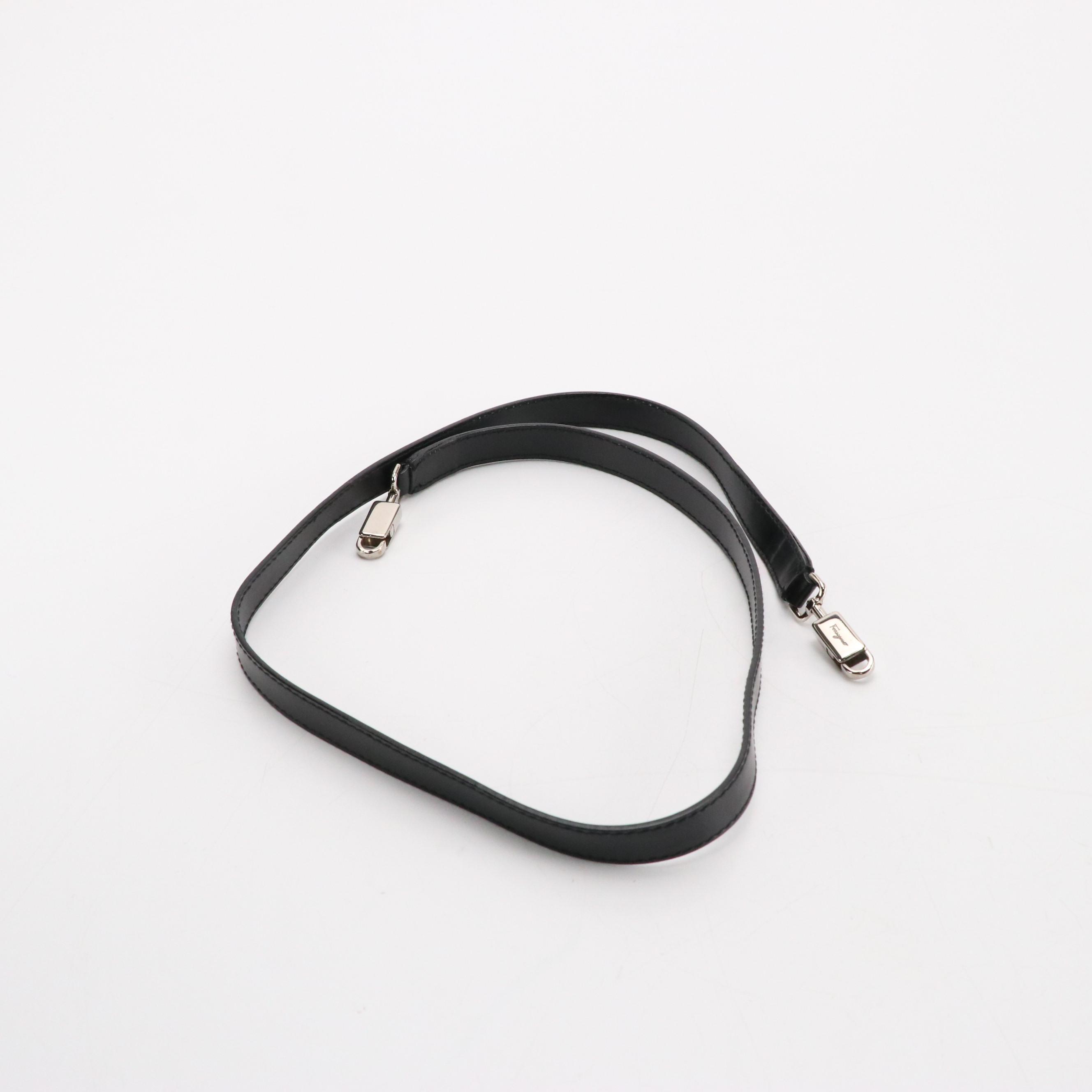 Salvatore Ferragamo Gancini Buckle Strap Two-Way Bag in Glazed Leather