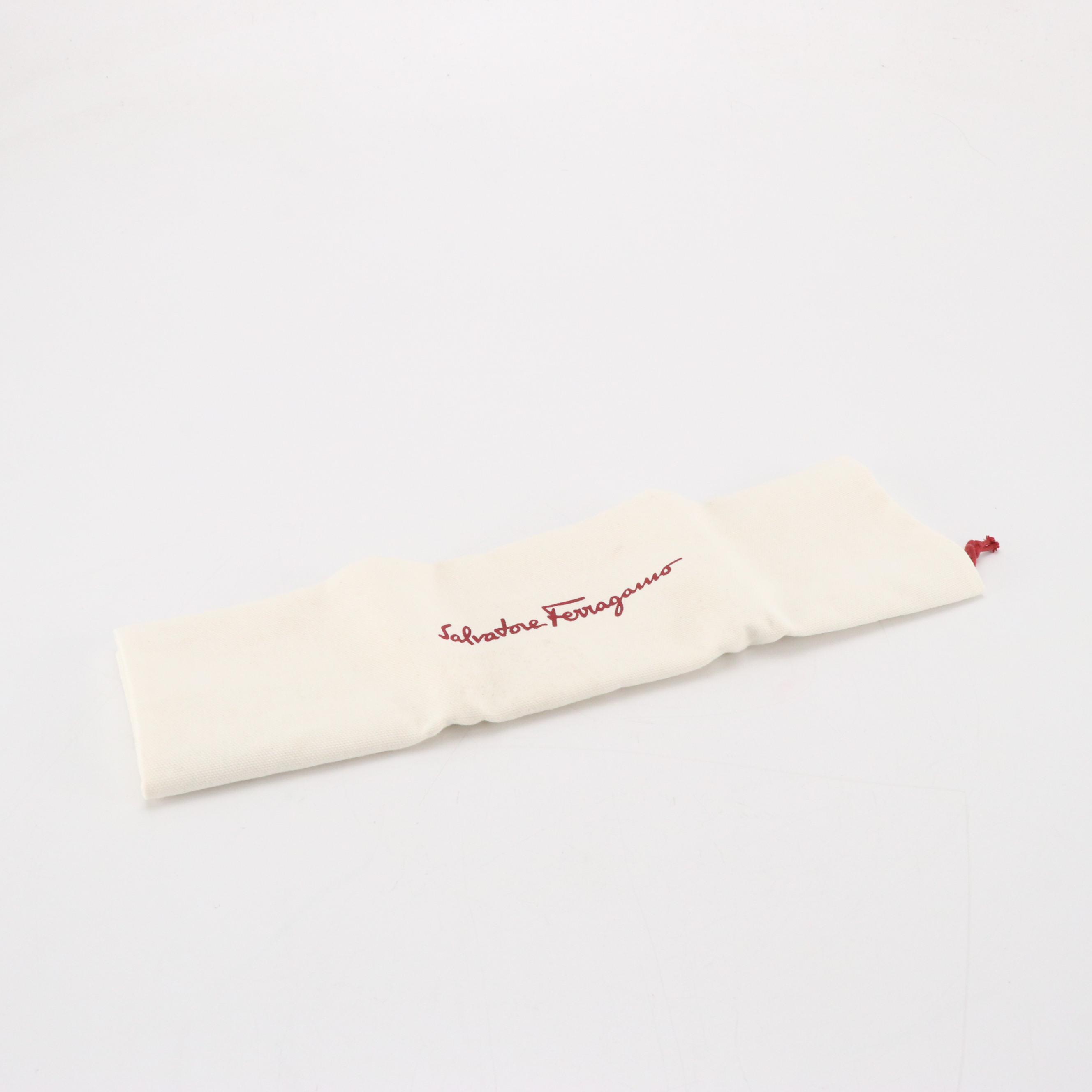 Salvatore Ferragamo Gancini Buckle Strap Two-Way Bag in Glazed Leather