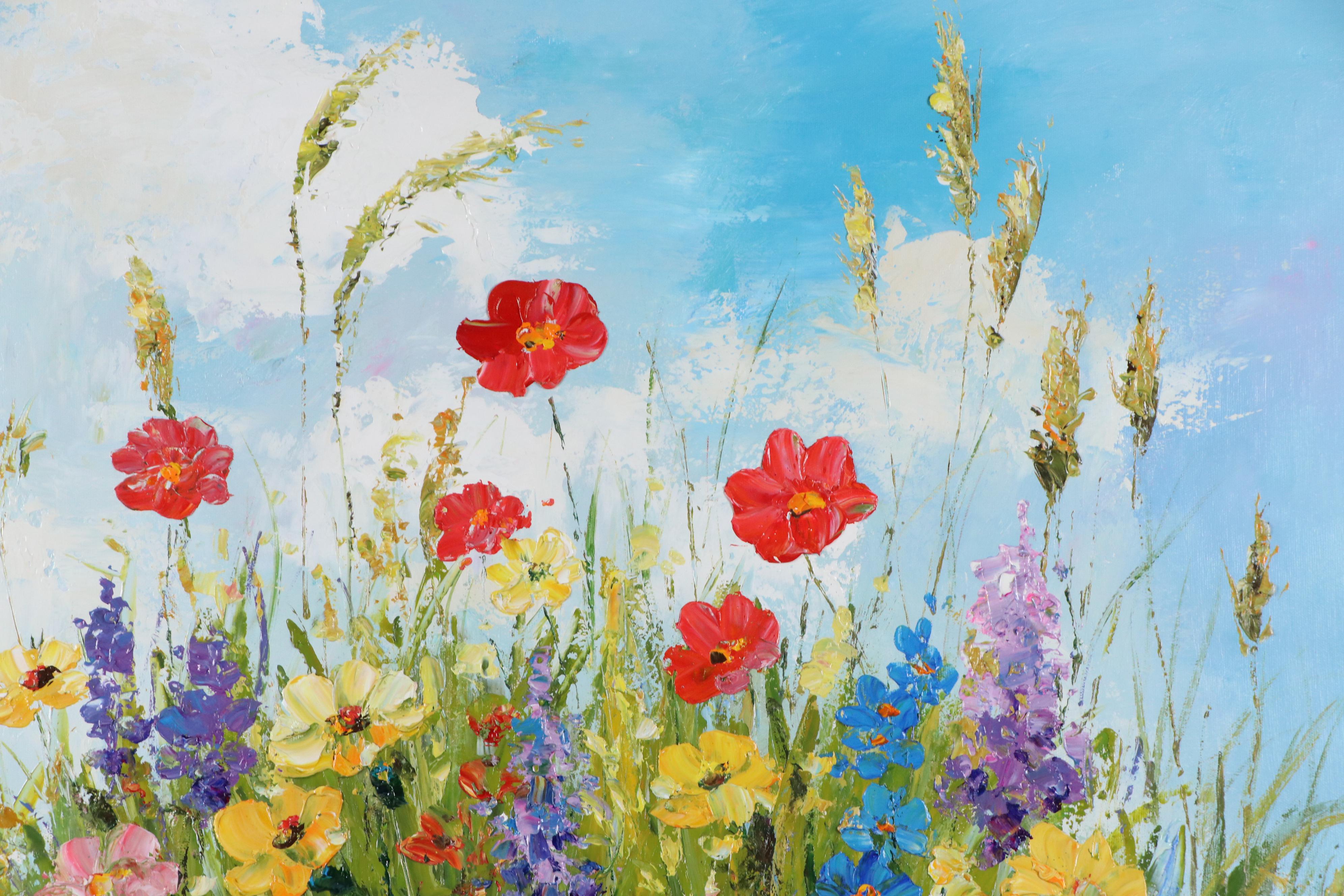 Ping Floral Landscape Oil Painting, 21st Century