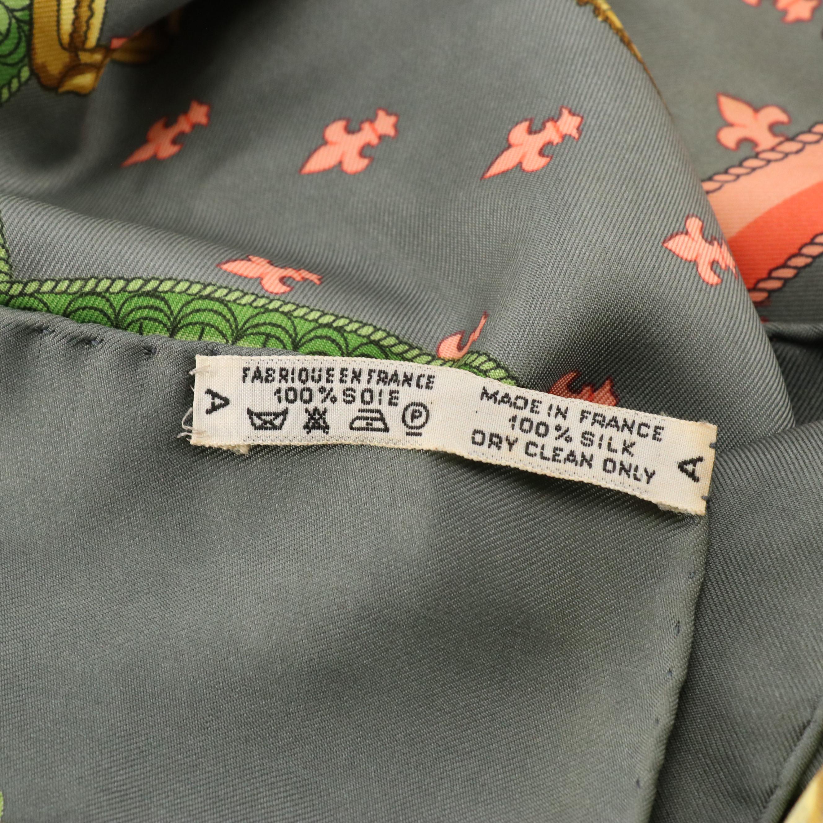 Hermès "Selles a Housse" Scarf 90 in Silk Twill