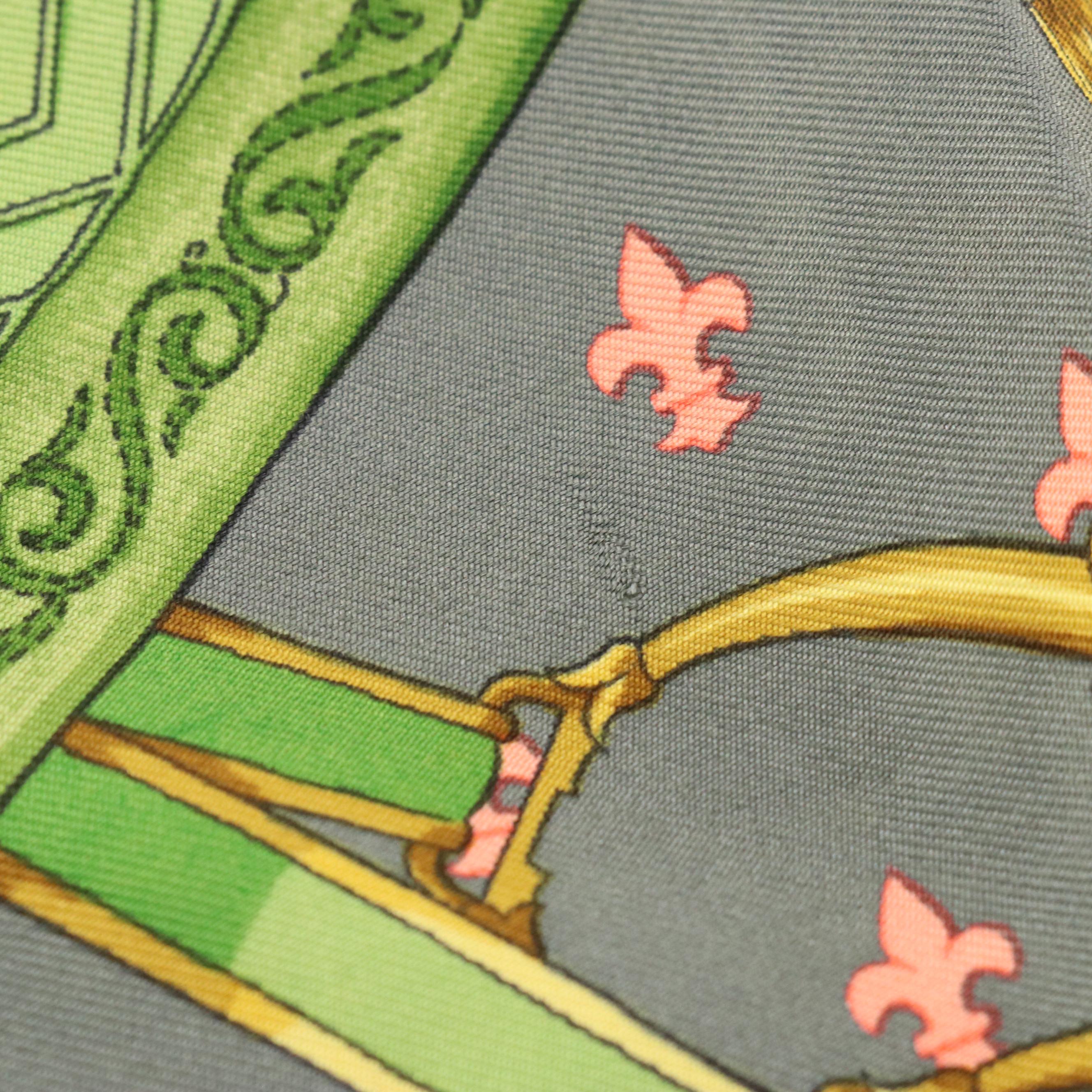 Hermès "Selles a Housse" Scarf 90 in Silk Twill
