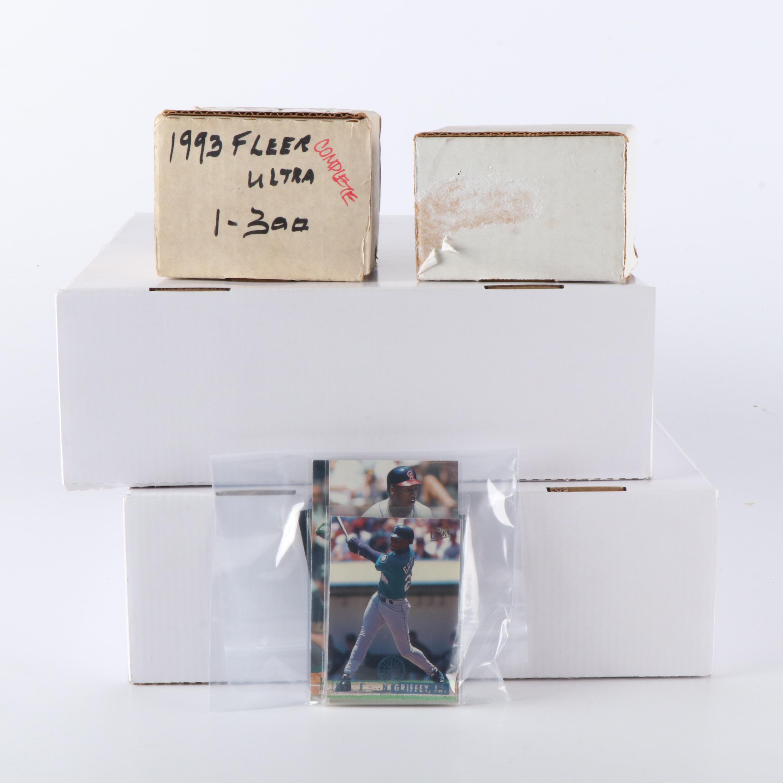 Four Boxes of Mint Condition Fleer Baseball Cards, 1981 to 1995