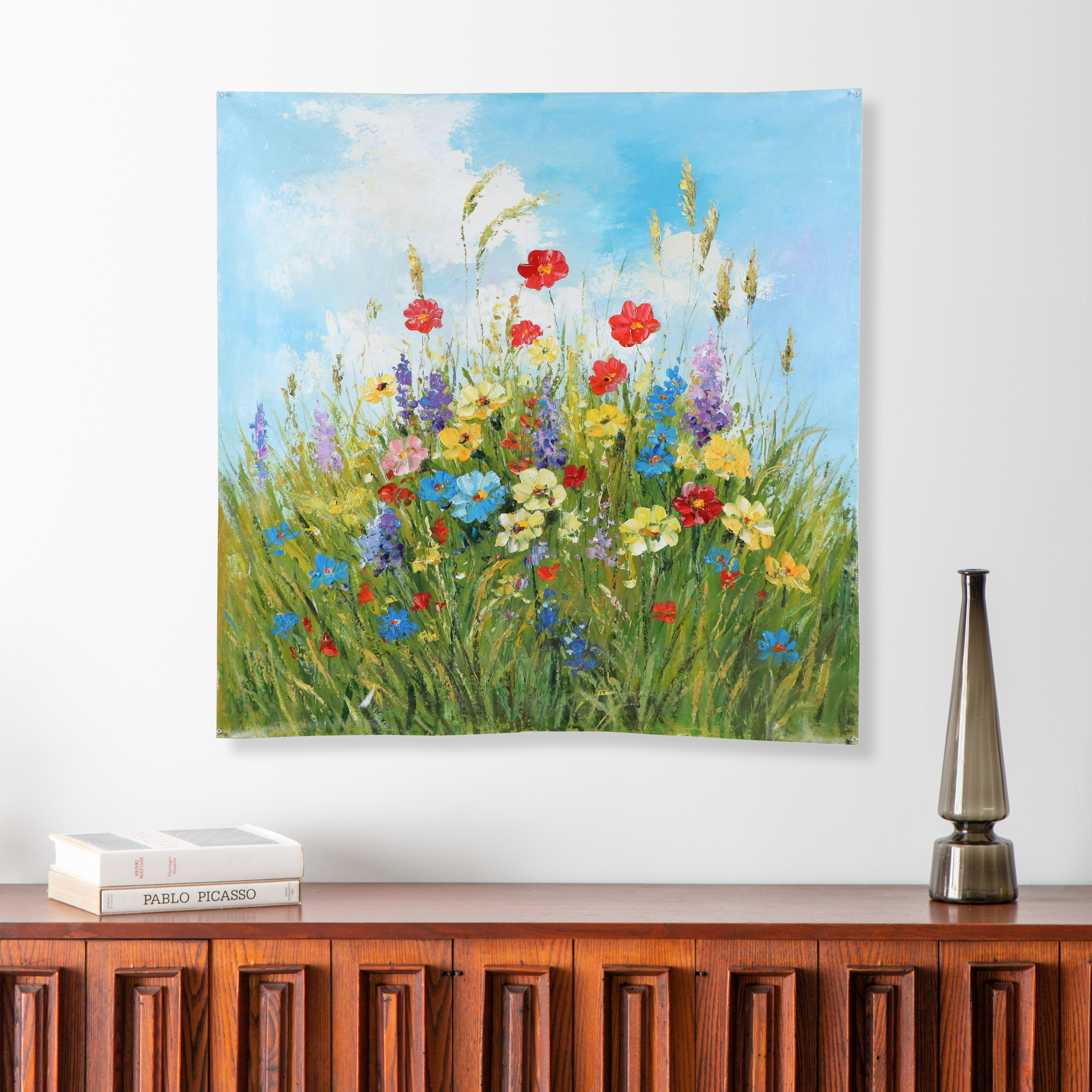 Ping Floral Landscape Oil Painting, 21st Century