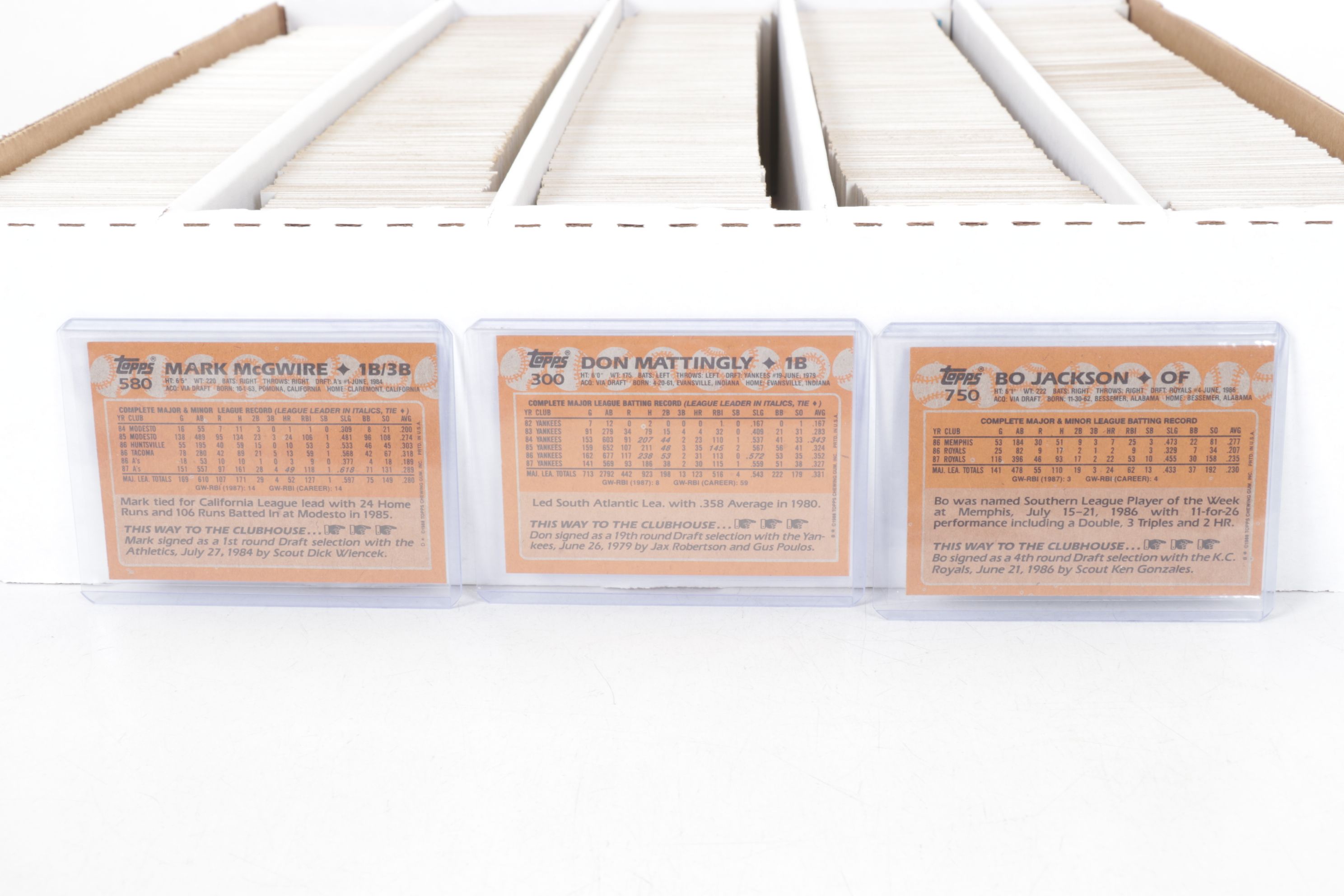 5,000 Mint Condition 1988 Topps Cut Card Storage Vending Case Baseball Cards