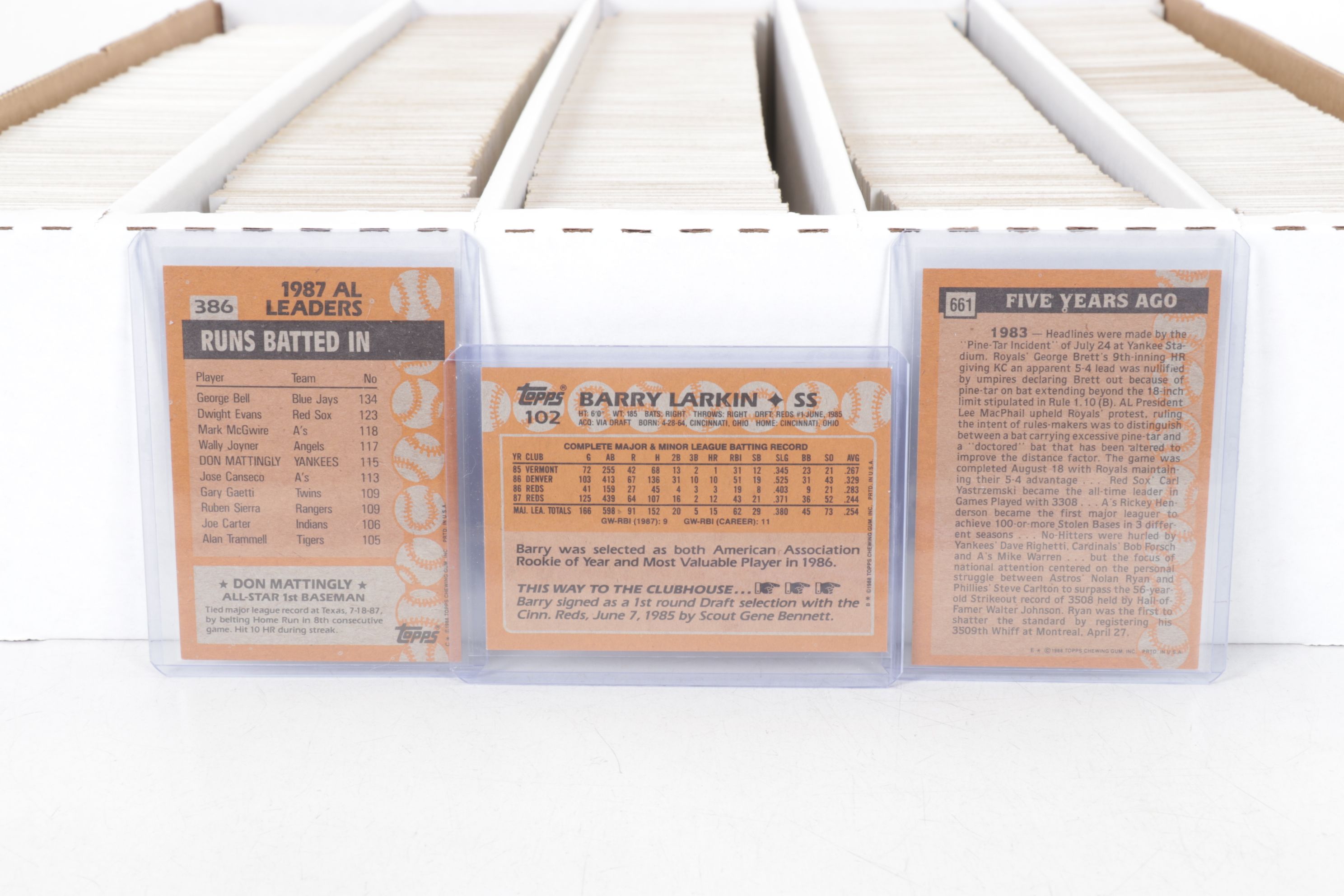 5,000 Mint Condition 1988 Topps Cut Card Storage Vending Case Baseball Cards