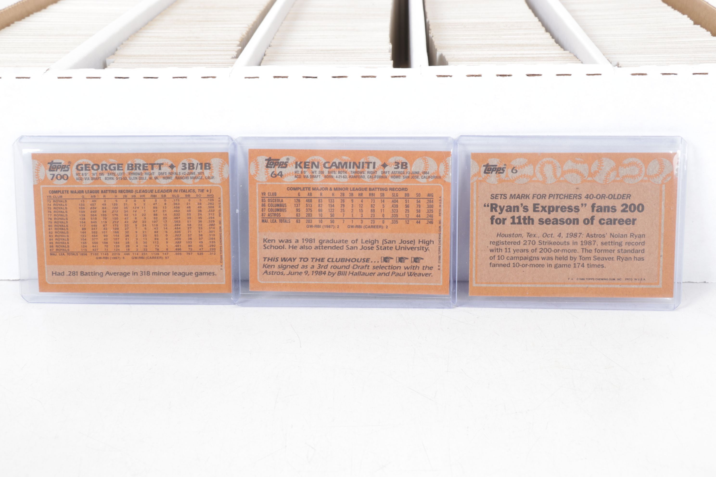 5,000 Mint Condition 1988 Topps Cut Card Storage Vending Case Baseball Cards