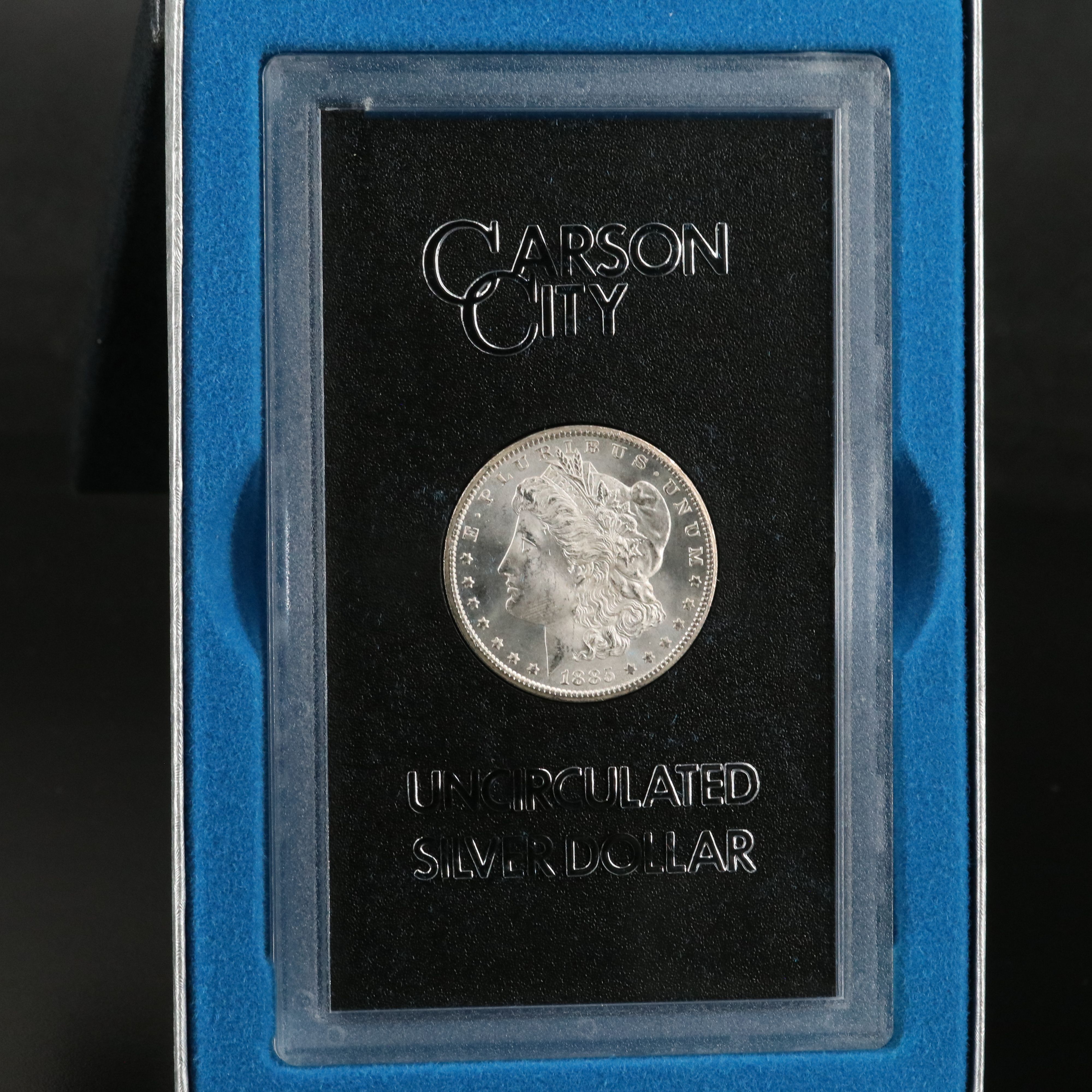 Key Date Low Mintage 1885-CC Uncirculated GSA Morgan Silver Dollar