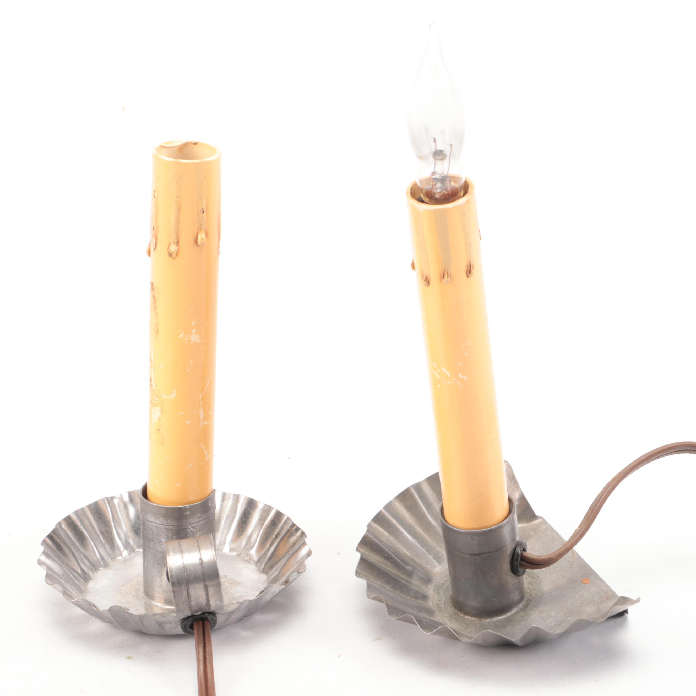 Pottery Barn Faux Juniper Bushes and Place Card Holders with Electric Candles