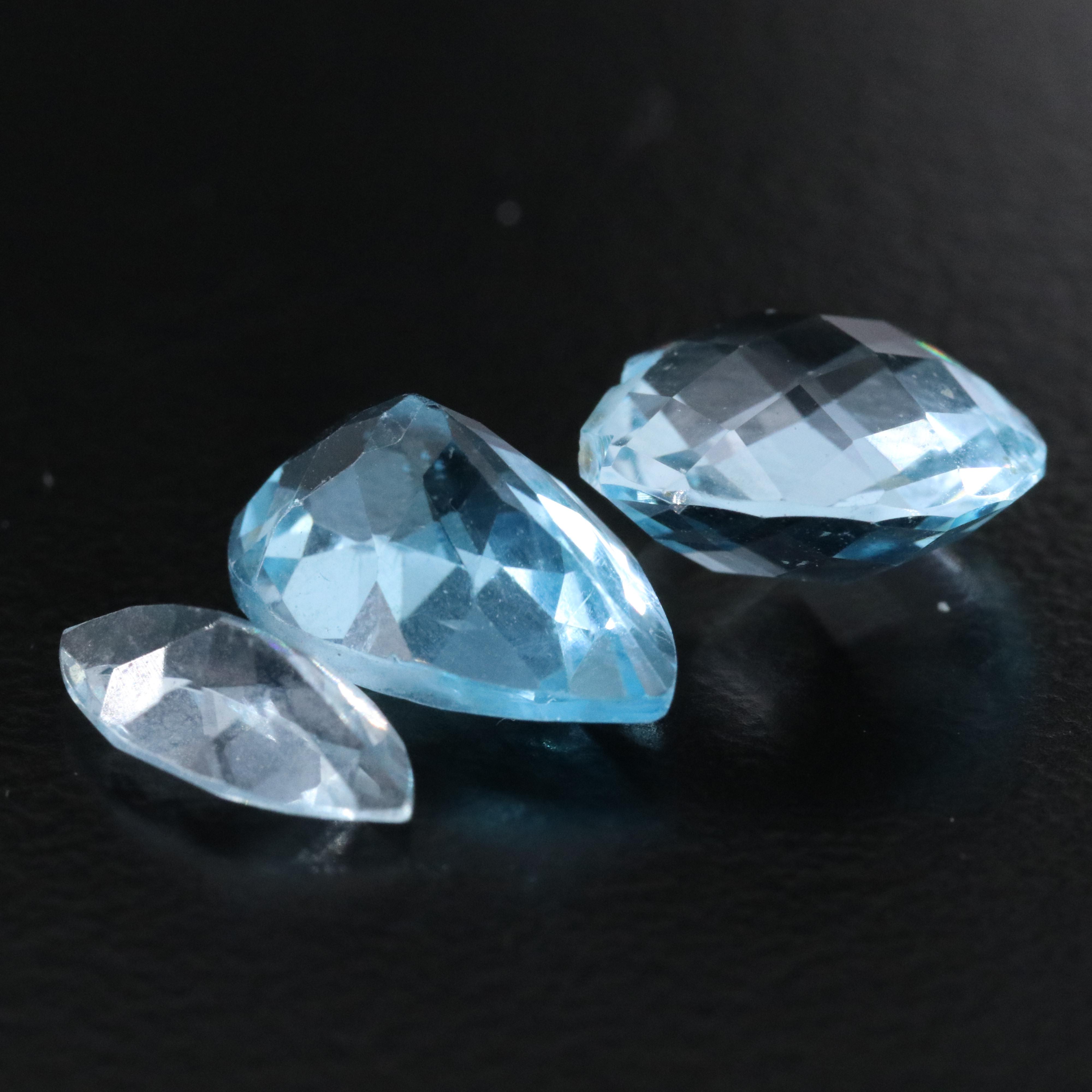 Loose 27.45 CTW Topaz, Aquamarine and Lab Grown Spinel