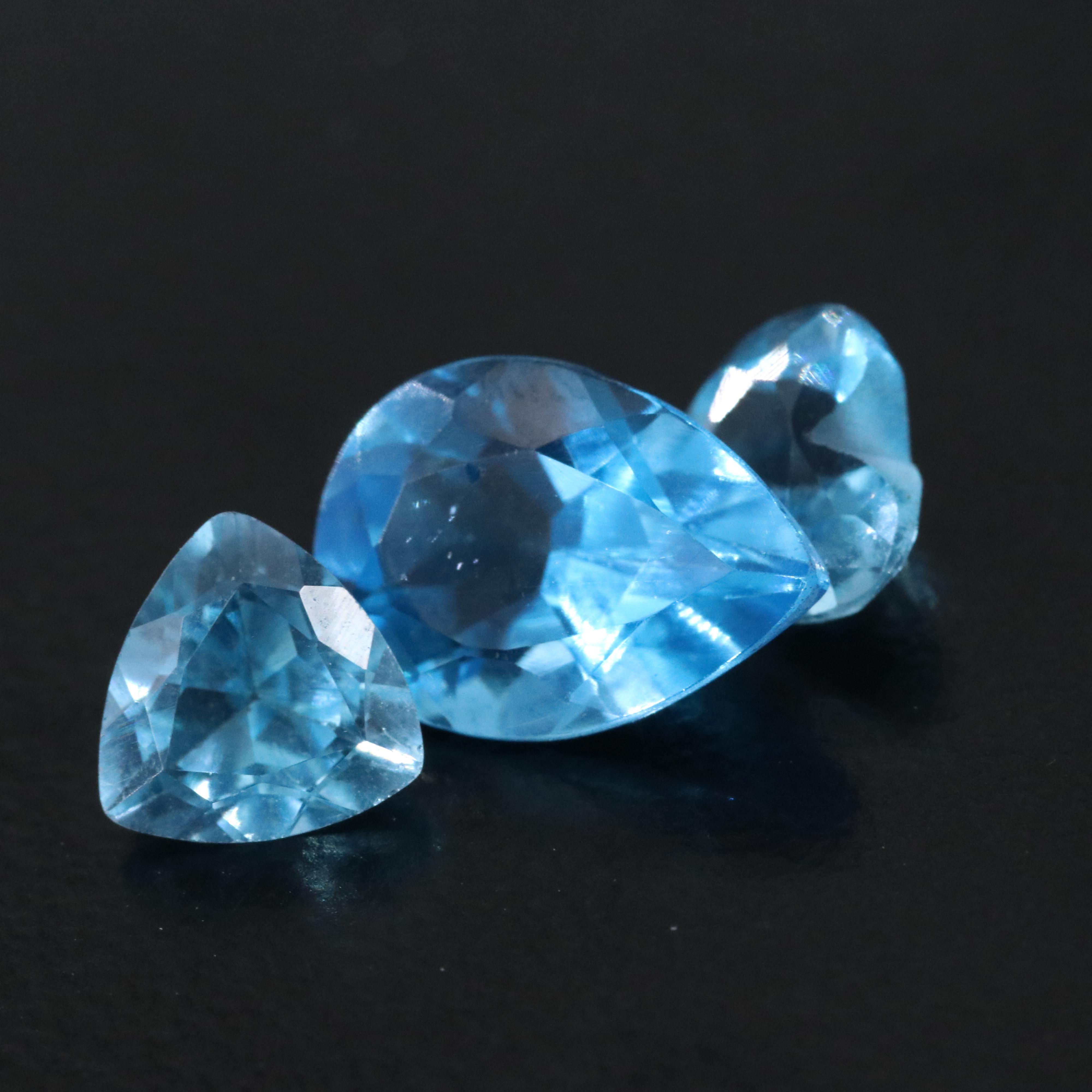 Loose 27.45 CTW Topaz, Aquamarine and Lab Grown Spinel
