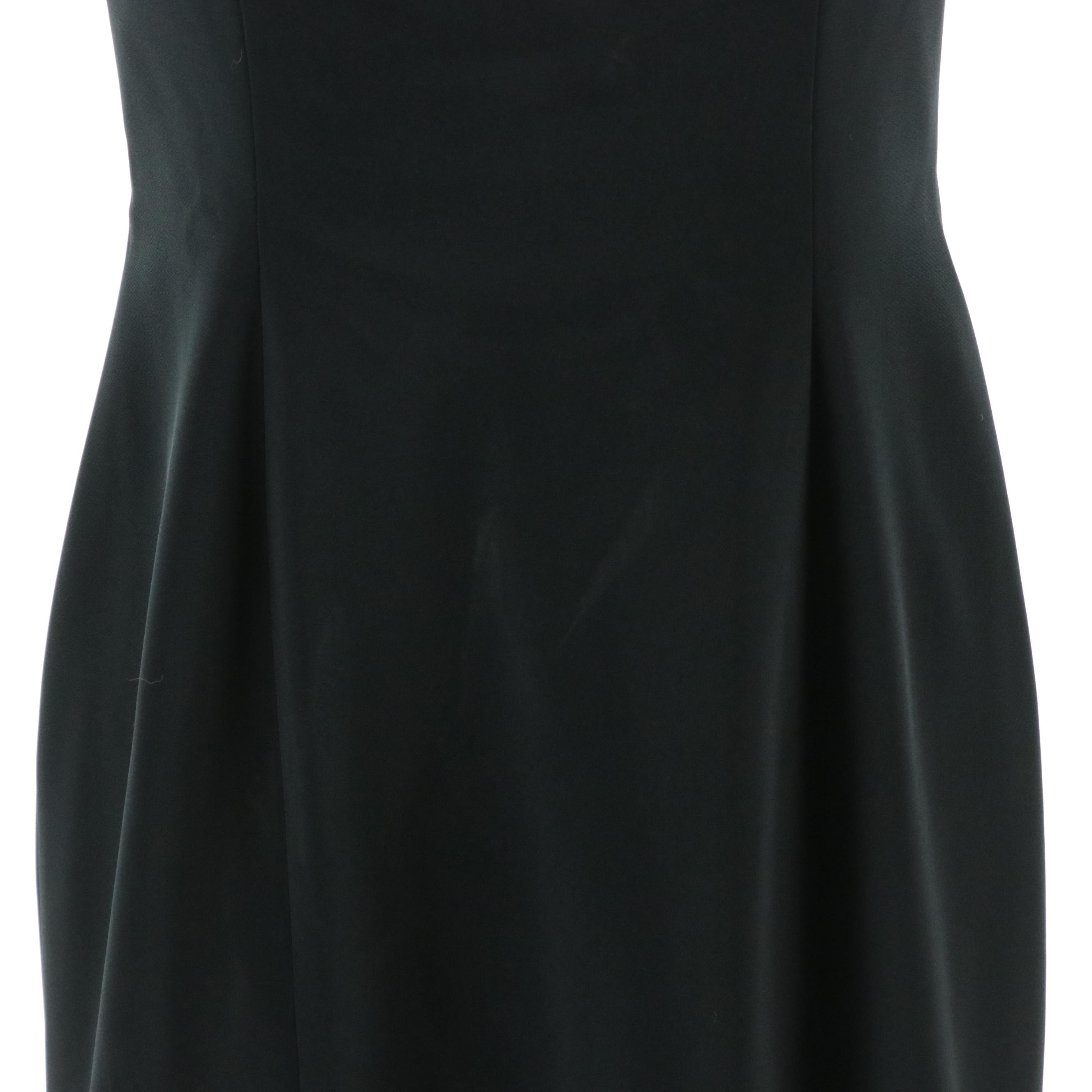 Caché Vintage Beaded Halter Strap Evening Dress