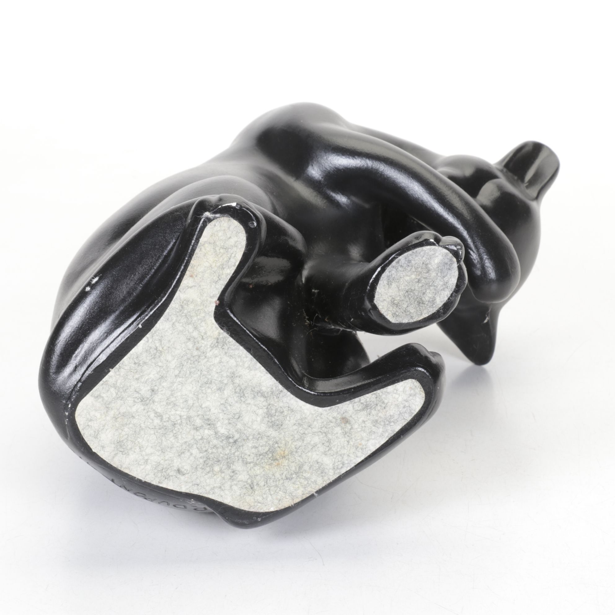 Bathing Black Cat Statue