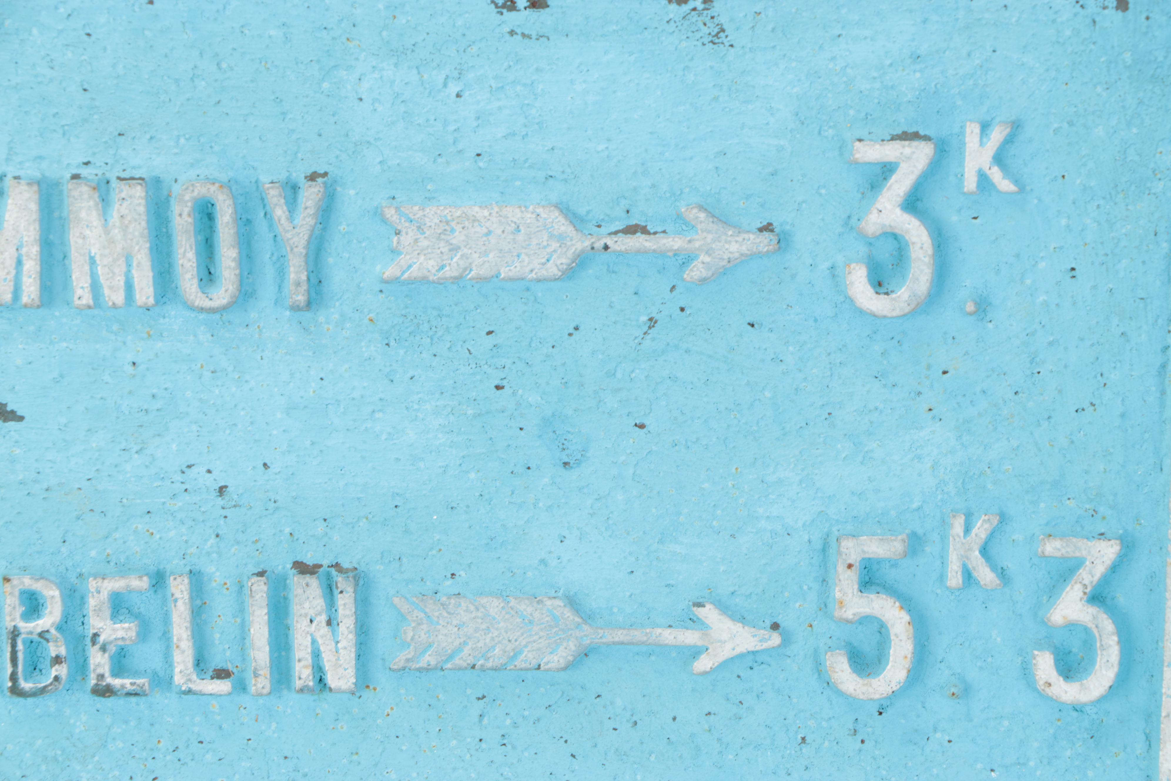 French Metal Road Sign