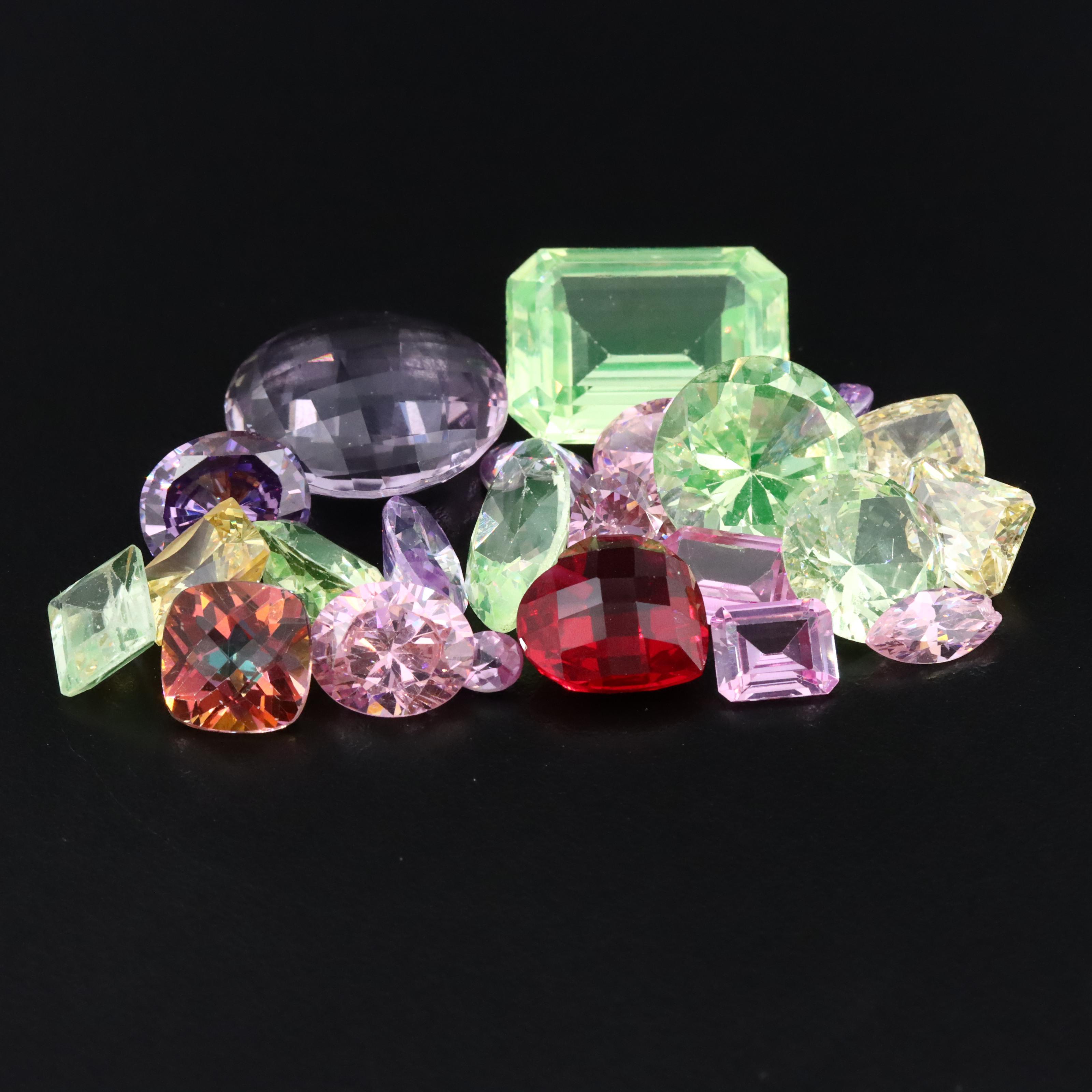 Loose 27.45 CTW Topaz, Aquamarine and Lab Grown Spinel