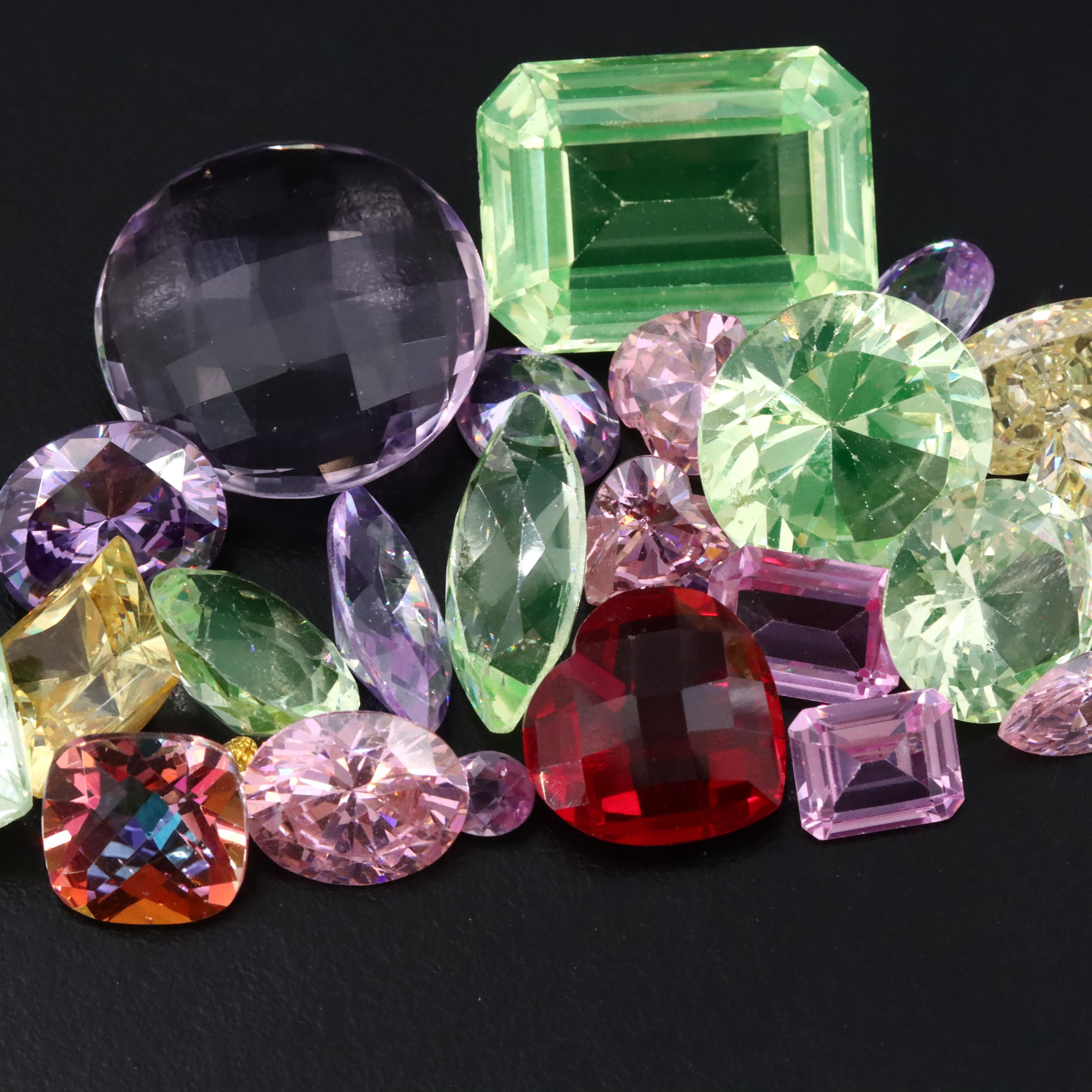 Loose 27.45 CTW Topaz, Aquamarine and Lab Grown Spinel