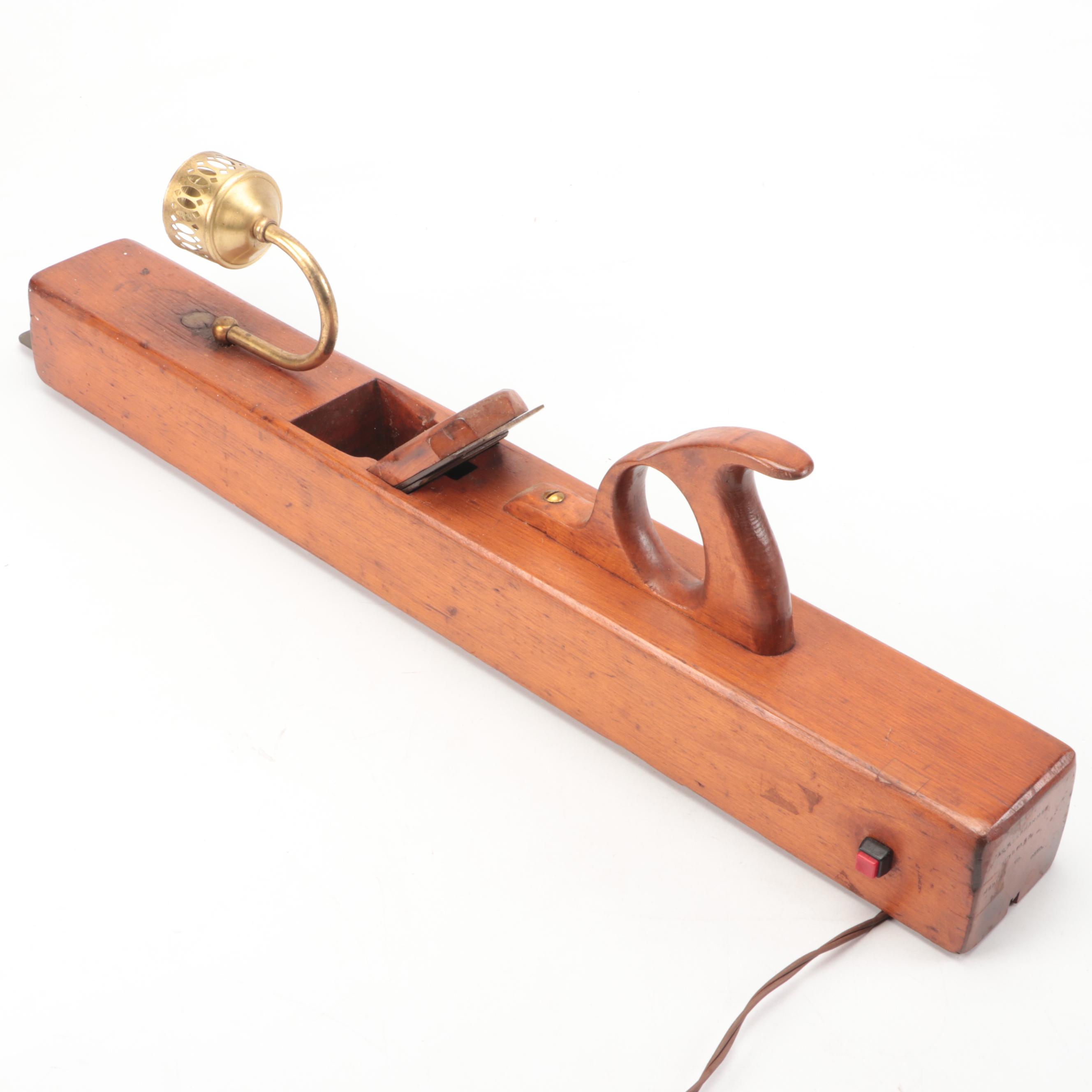 Repurposed Wood Plane Wall Sconce