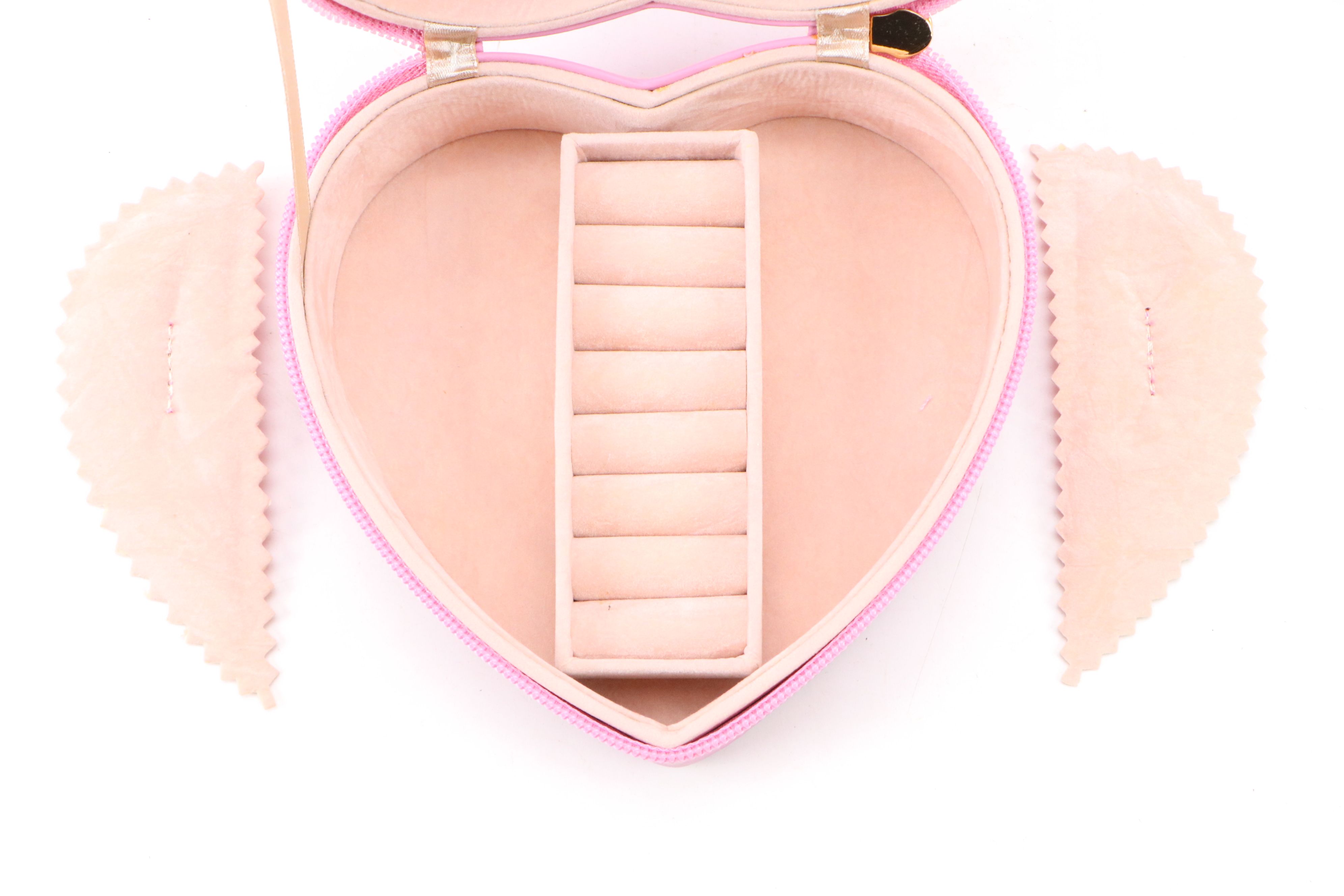 Rowallan Pink and Orange Leather Travel Jewelry Boxes