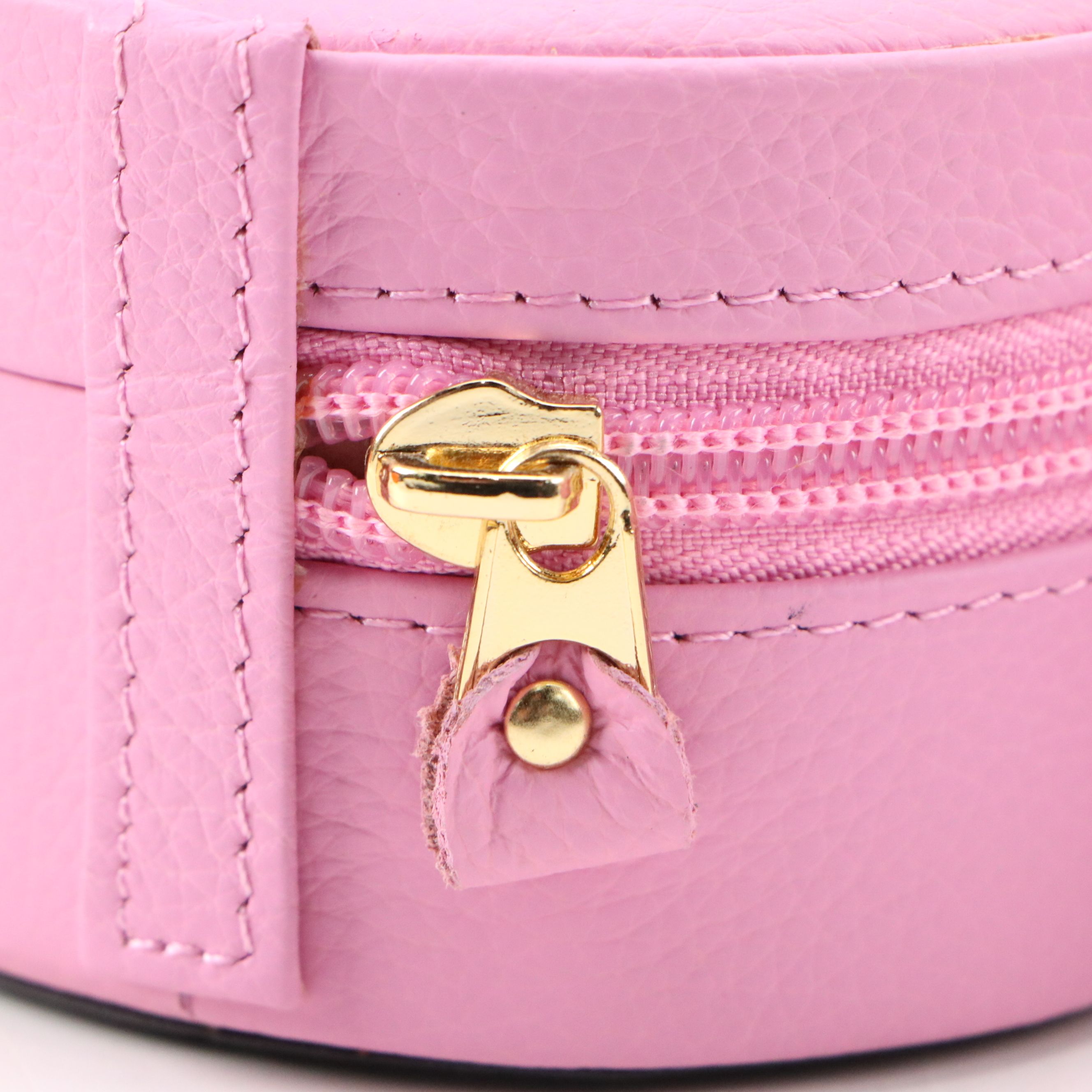 Rowallan Pink and Orange Leather Travel Jewelry Boxes