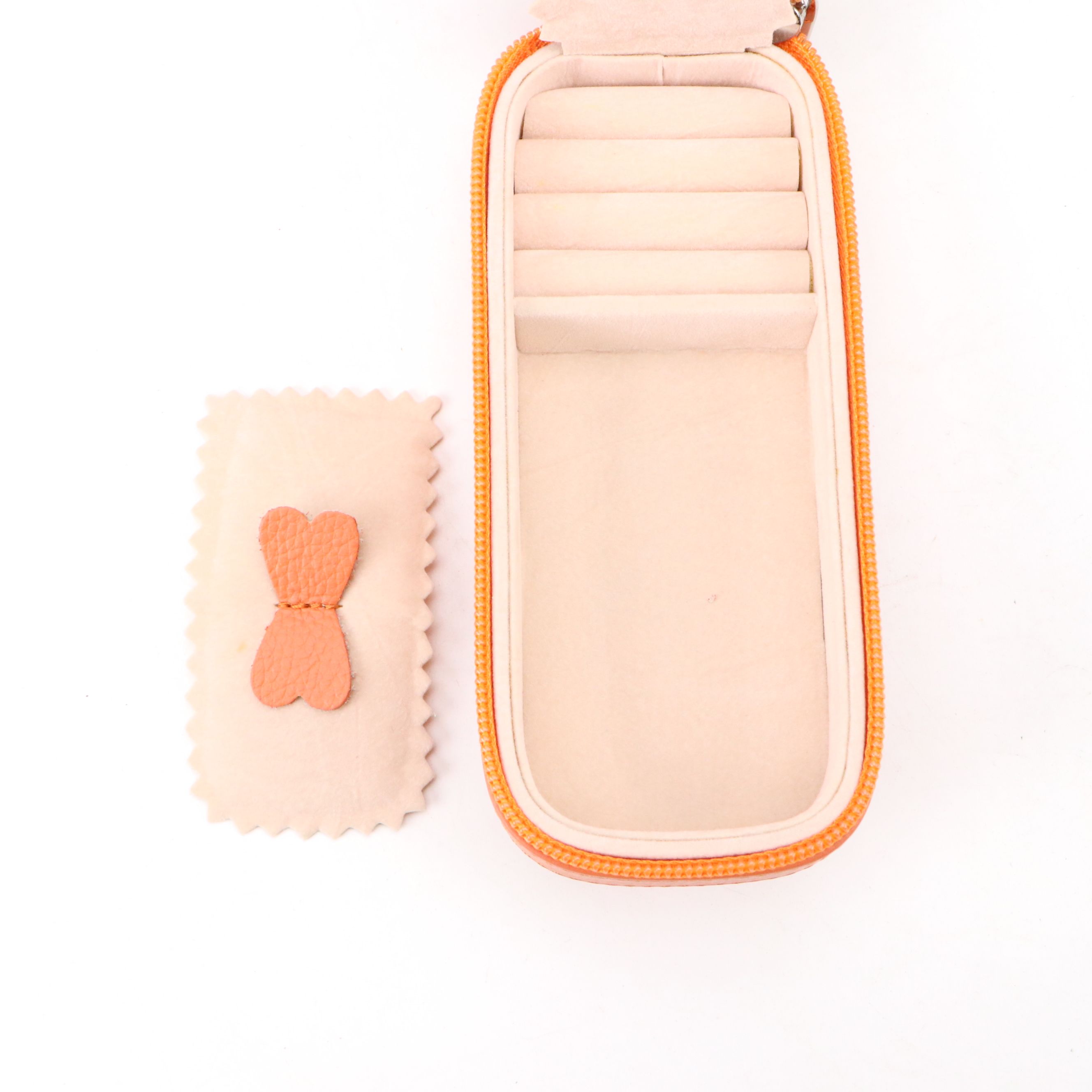 Rowallan Pink and Orange Leather Travel Jewelry Boxes