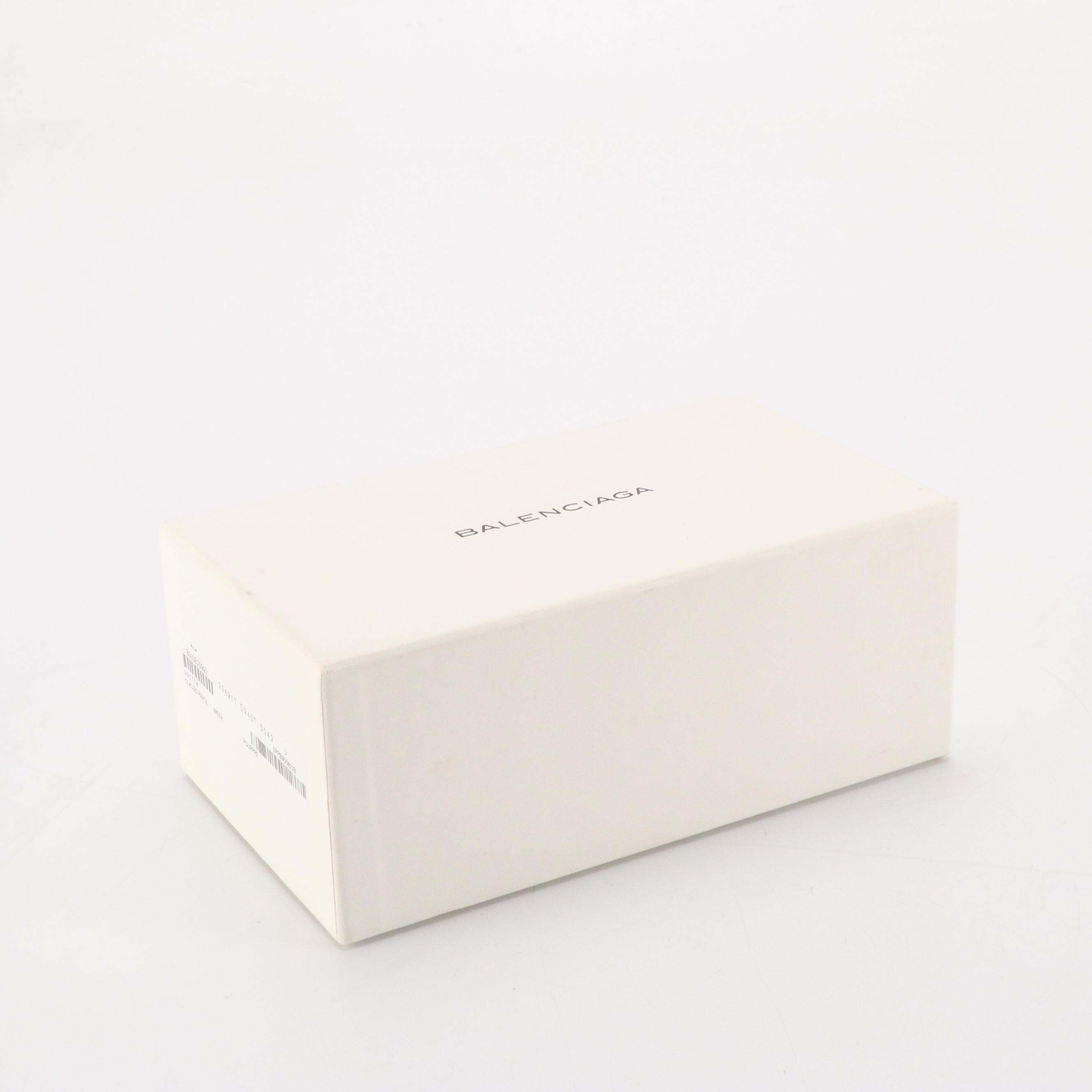 Balenciaga Classic Giant 12 Pencil Case in Magenta Lambskin Leather, With Box