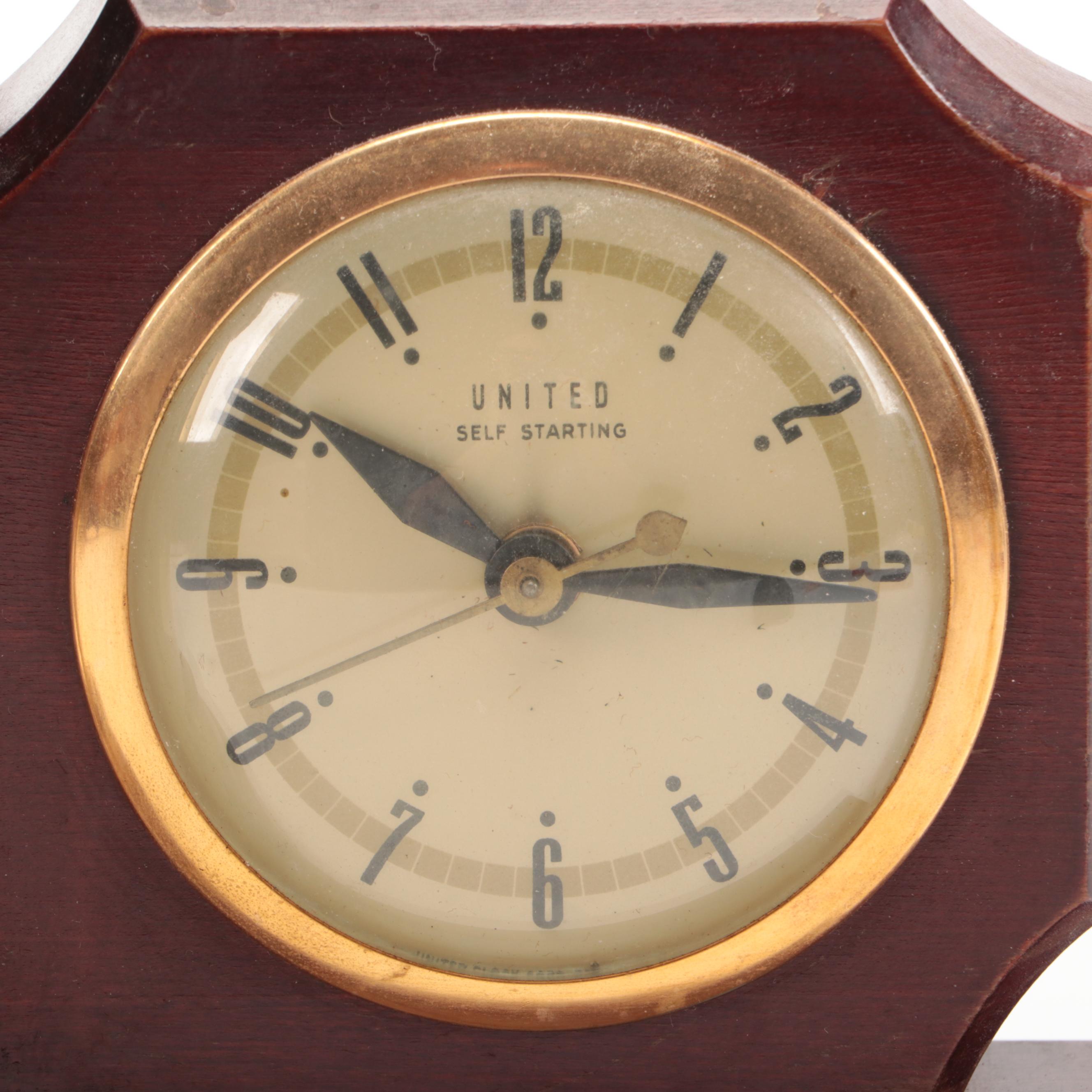 Vintage United Self-Starting Illuminated Ballerina Electric Clock