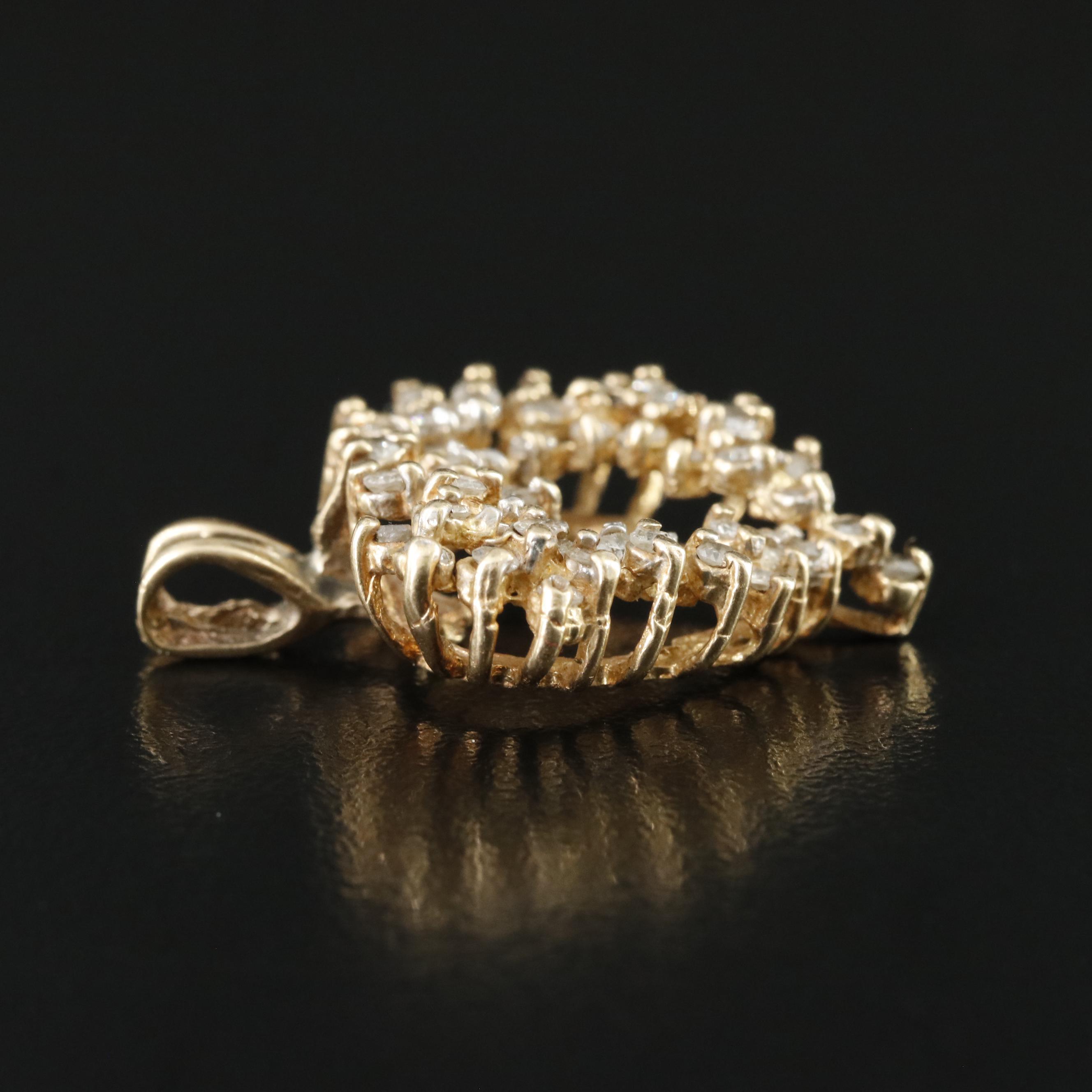 14K 0.96 CTW Diamond Heart Pendant