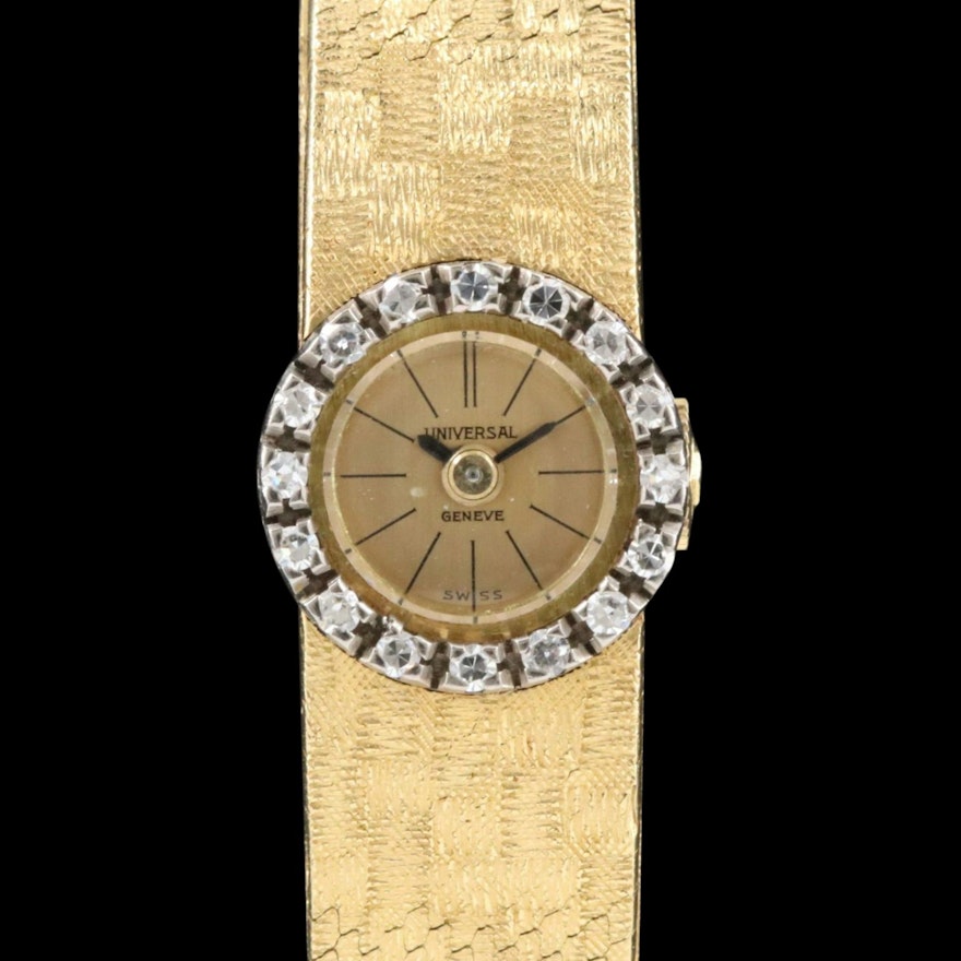 18K Universal Geneve Diamond Dress Watch EBTH - Main Image