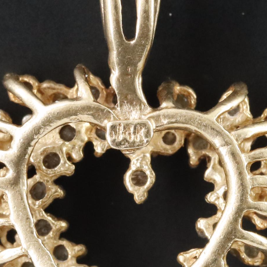 14K 0.96 CTW Diamond Heart Pendant