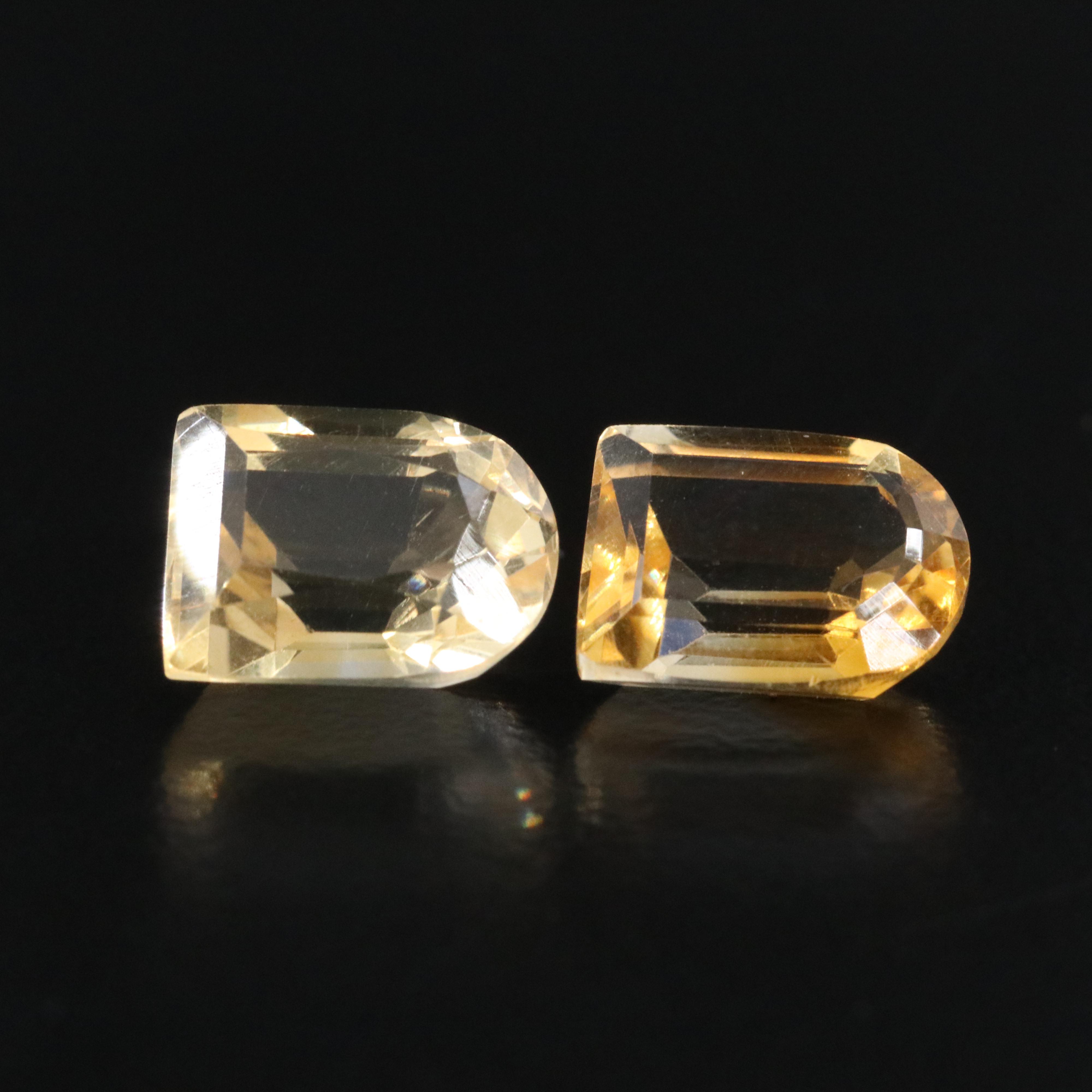 Loose 4.52 CTW Citrine Pair