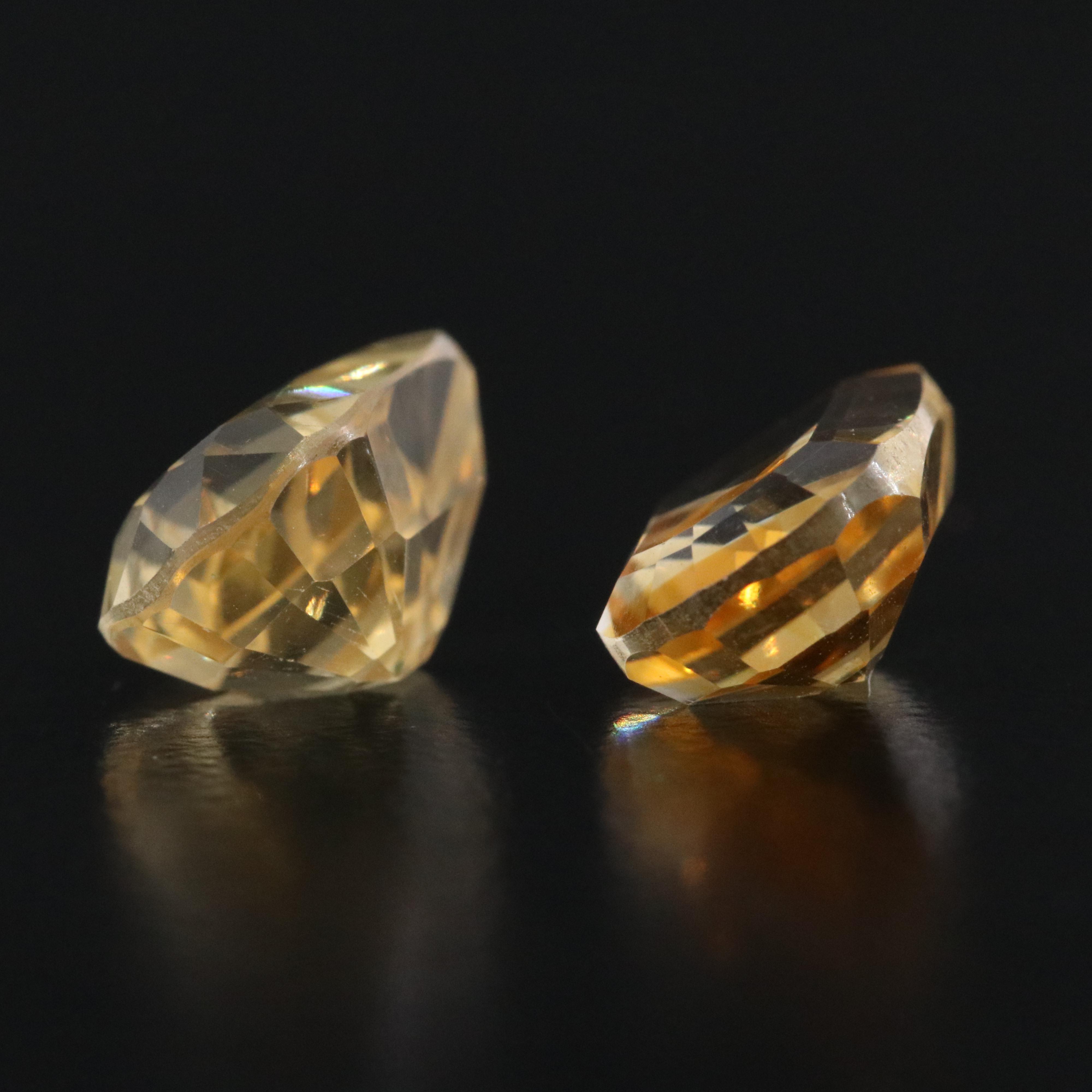 Loose 4.52 CTW Citrine Pair