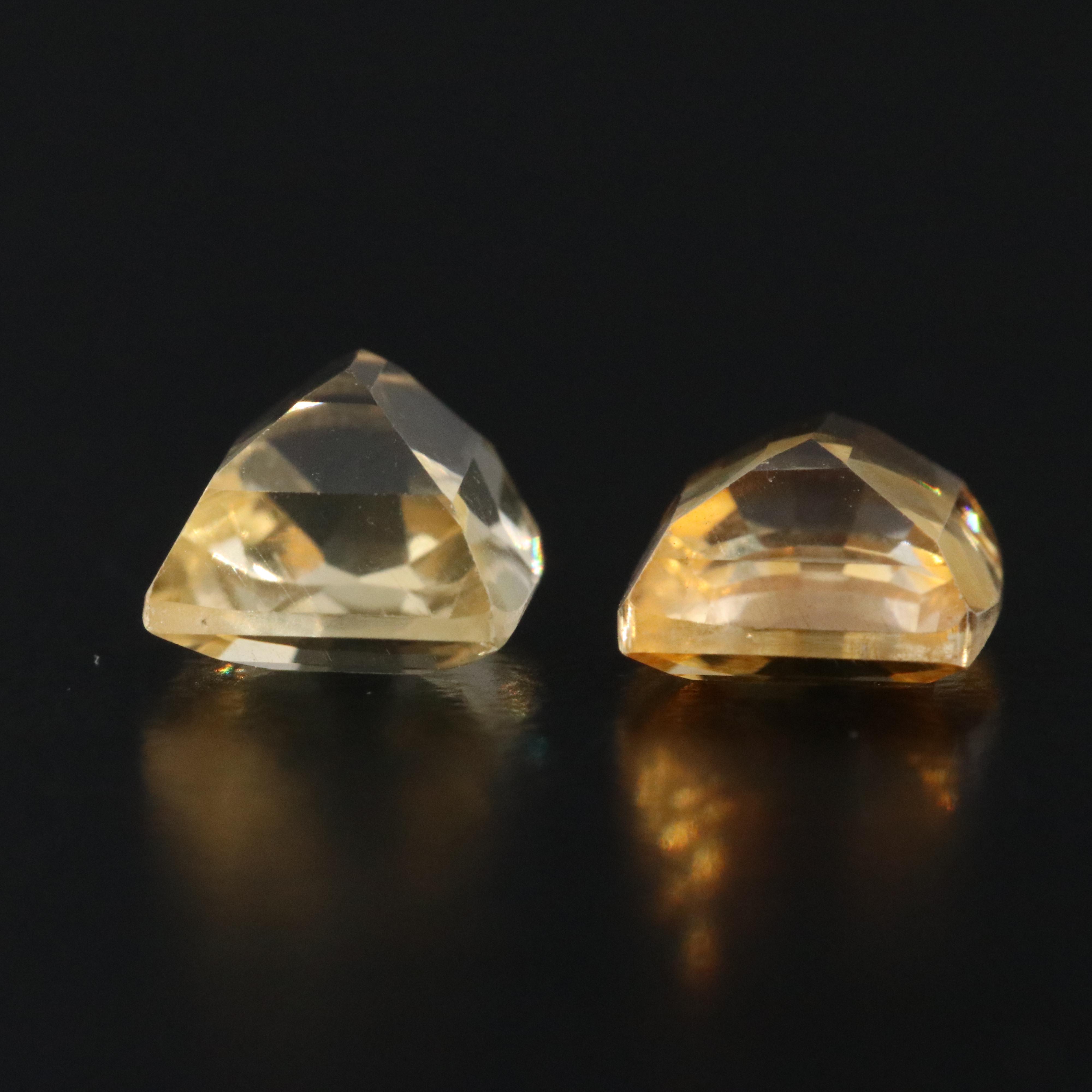 Loose 4.52 CTW Citrine Pair