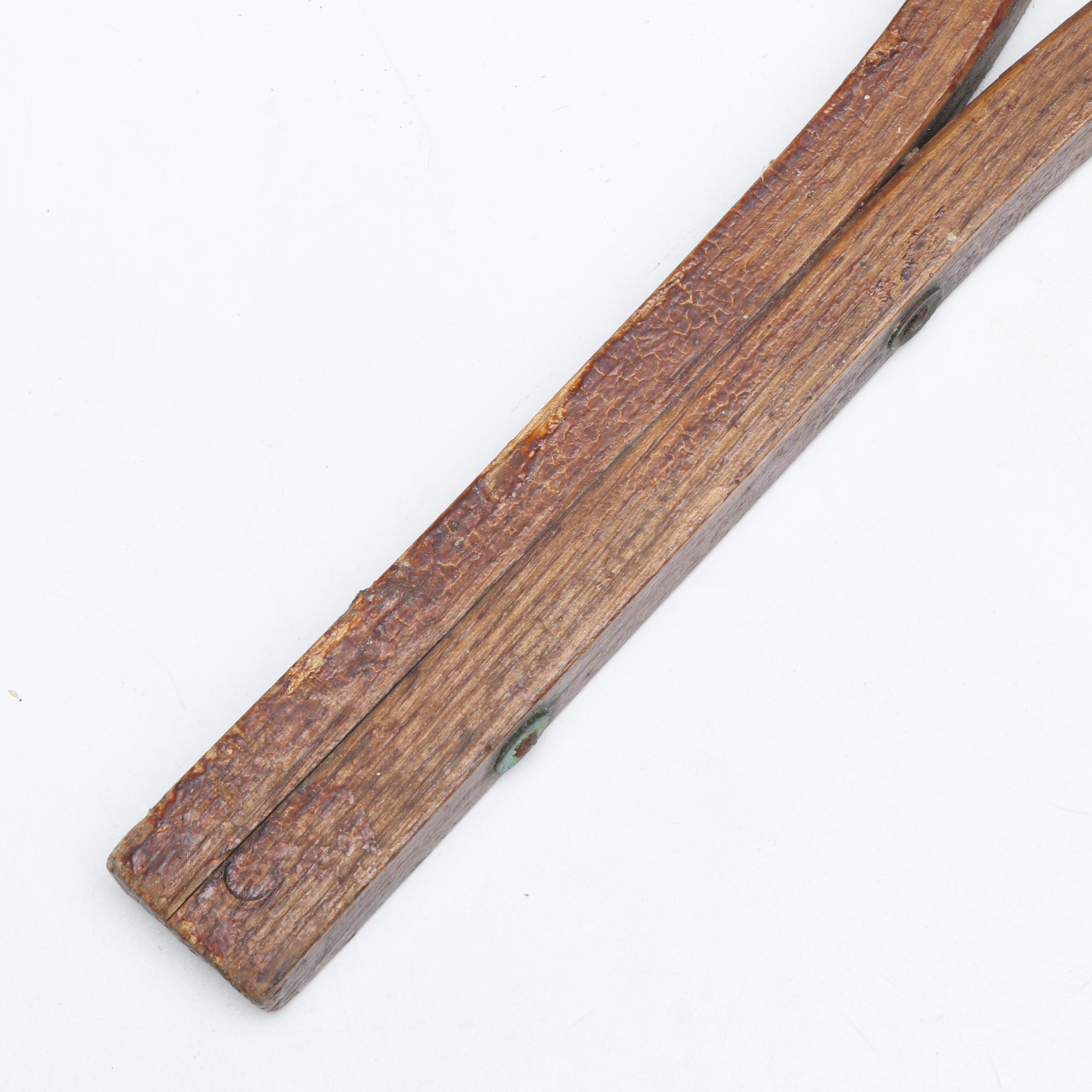 Pair of Oak, Wood and Rawhide Snowshoes, Antique