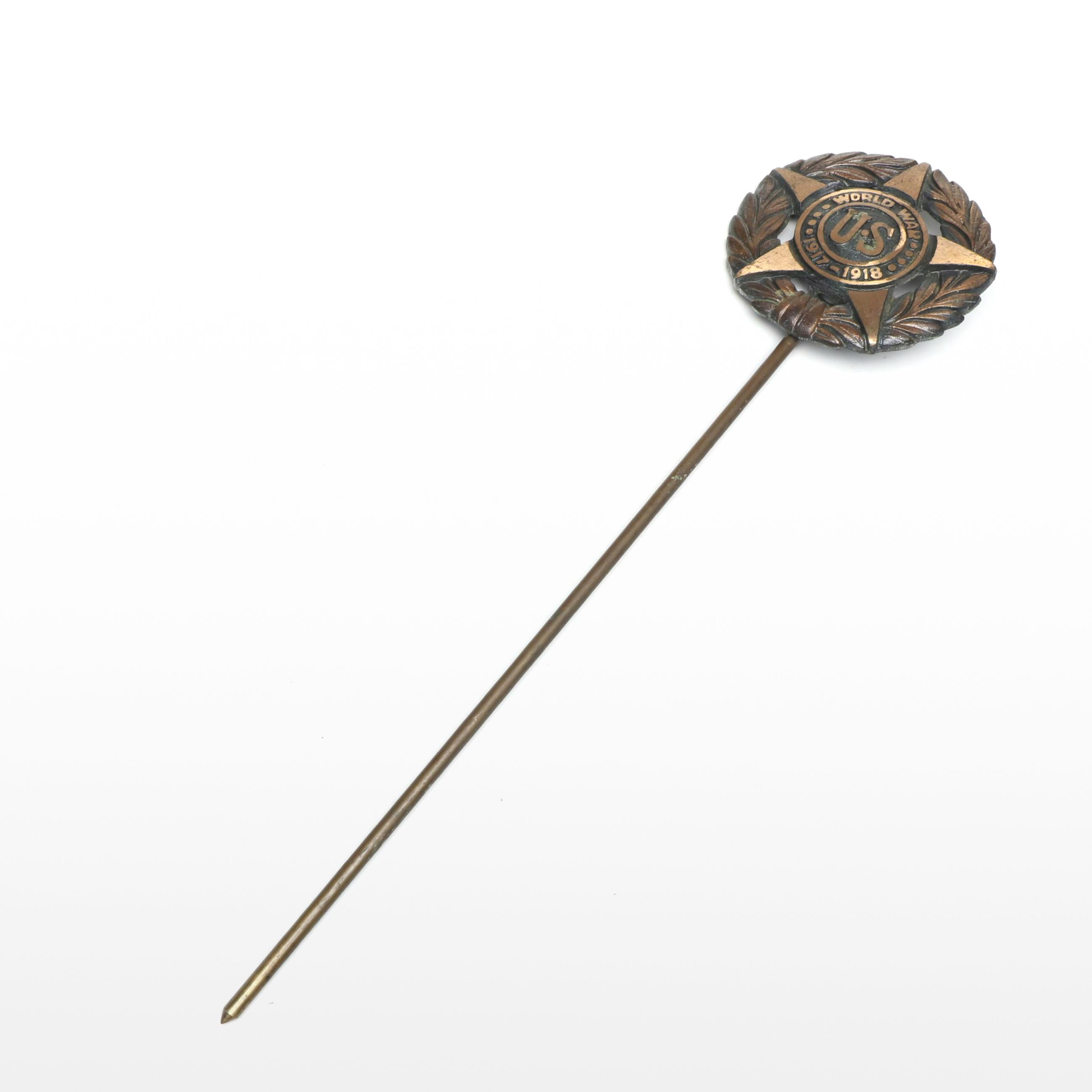 Bronze Finish World War I Lawn Stake