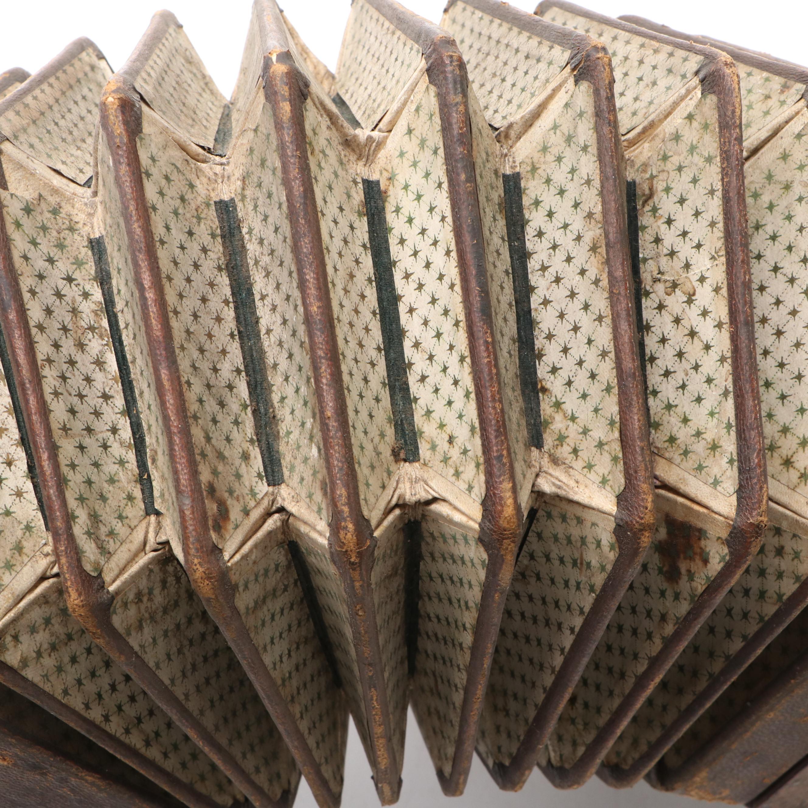 Antique Wood and Leather Concertina
