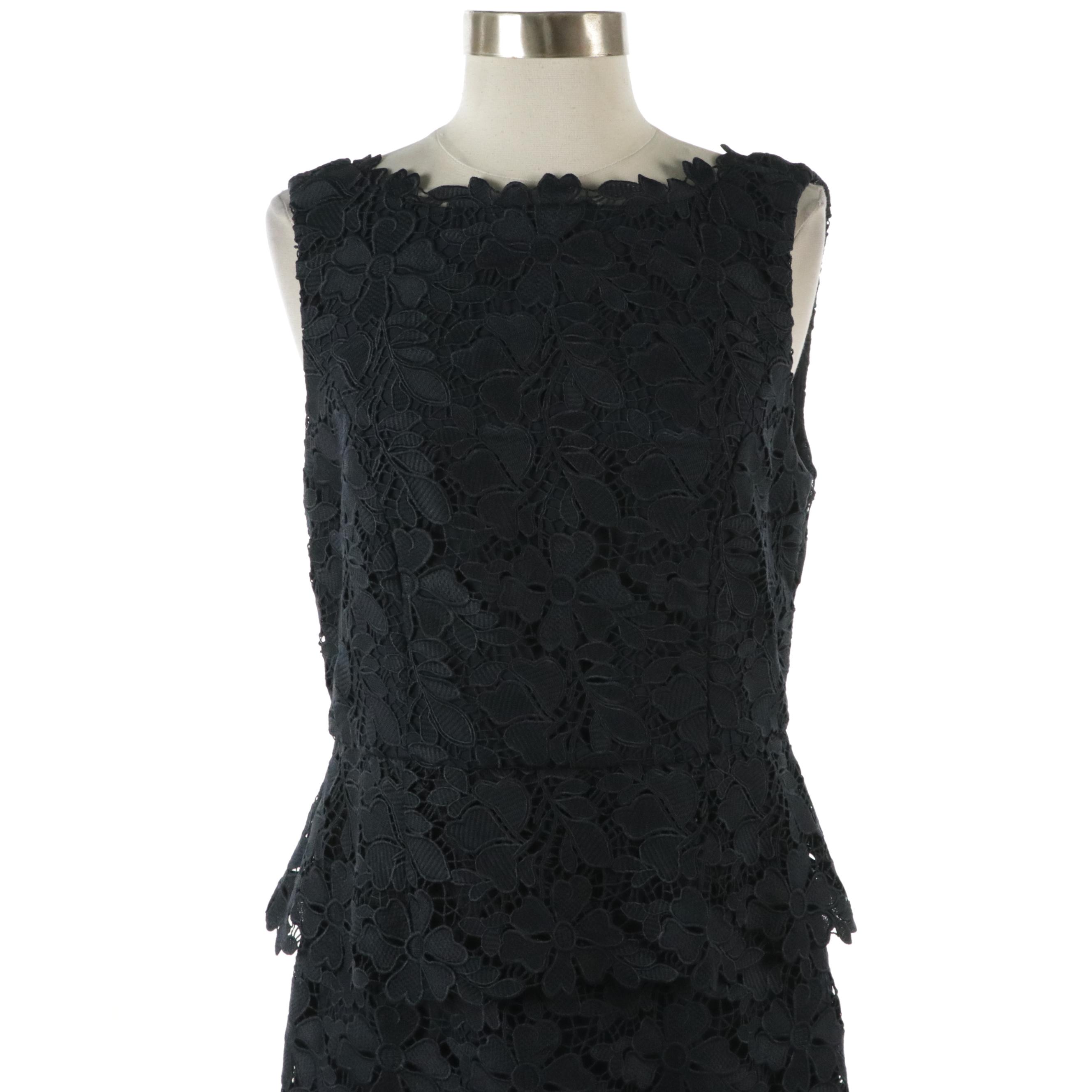 Talbots Silk Blend Pant Set, Sleeveless Lace Dress, and Velvet Jacket