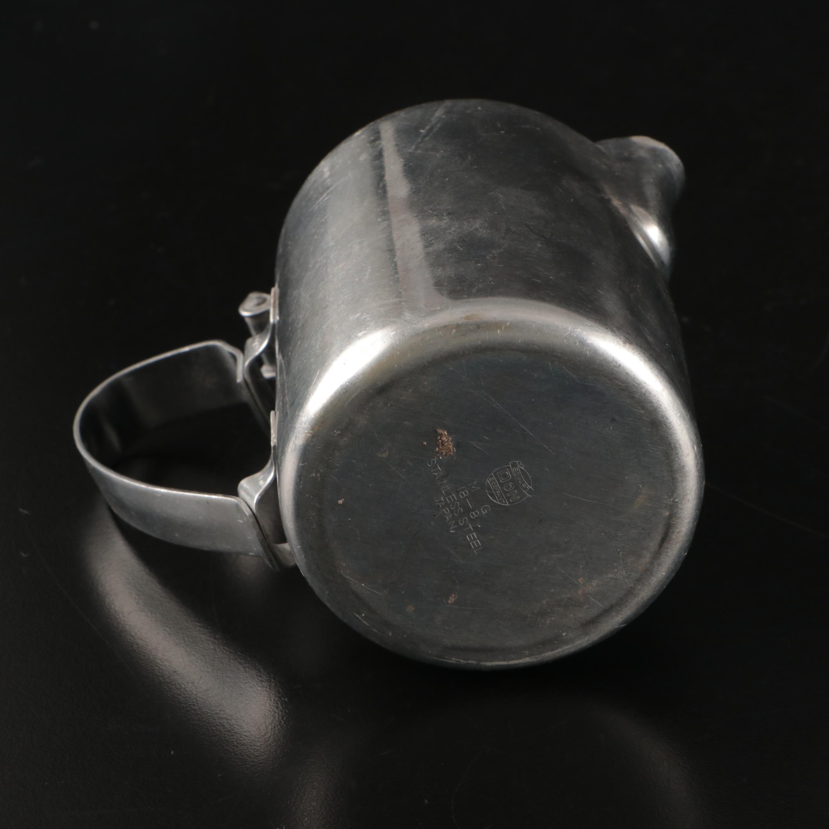 Chase Art Deco Style Folding Metal Tray with Valira Pitcher and More Serveware