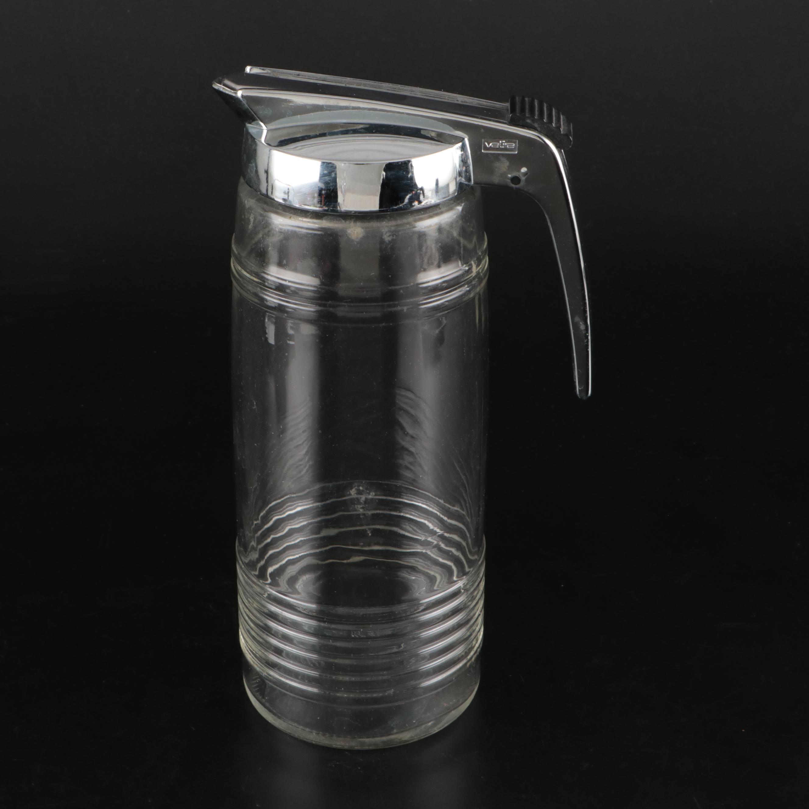 Chase Art Deco Style Folding Metal Tray with Valira Pitcher and More Serveware