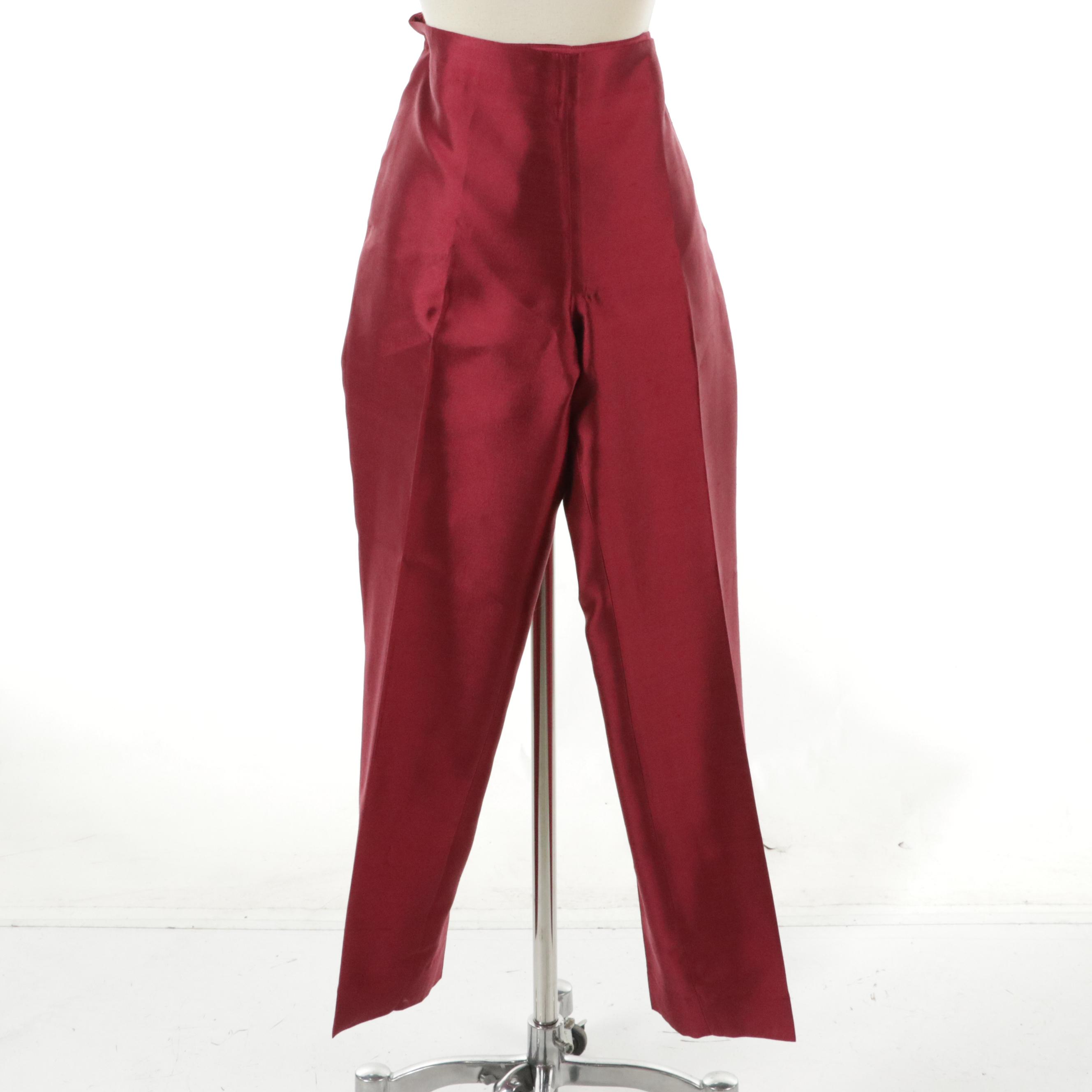 Talbots Silk Blend Pant Set, Sleeveless Lace Dress, and Velvet Jacket