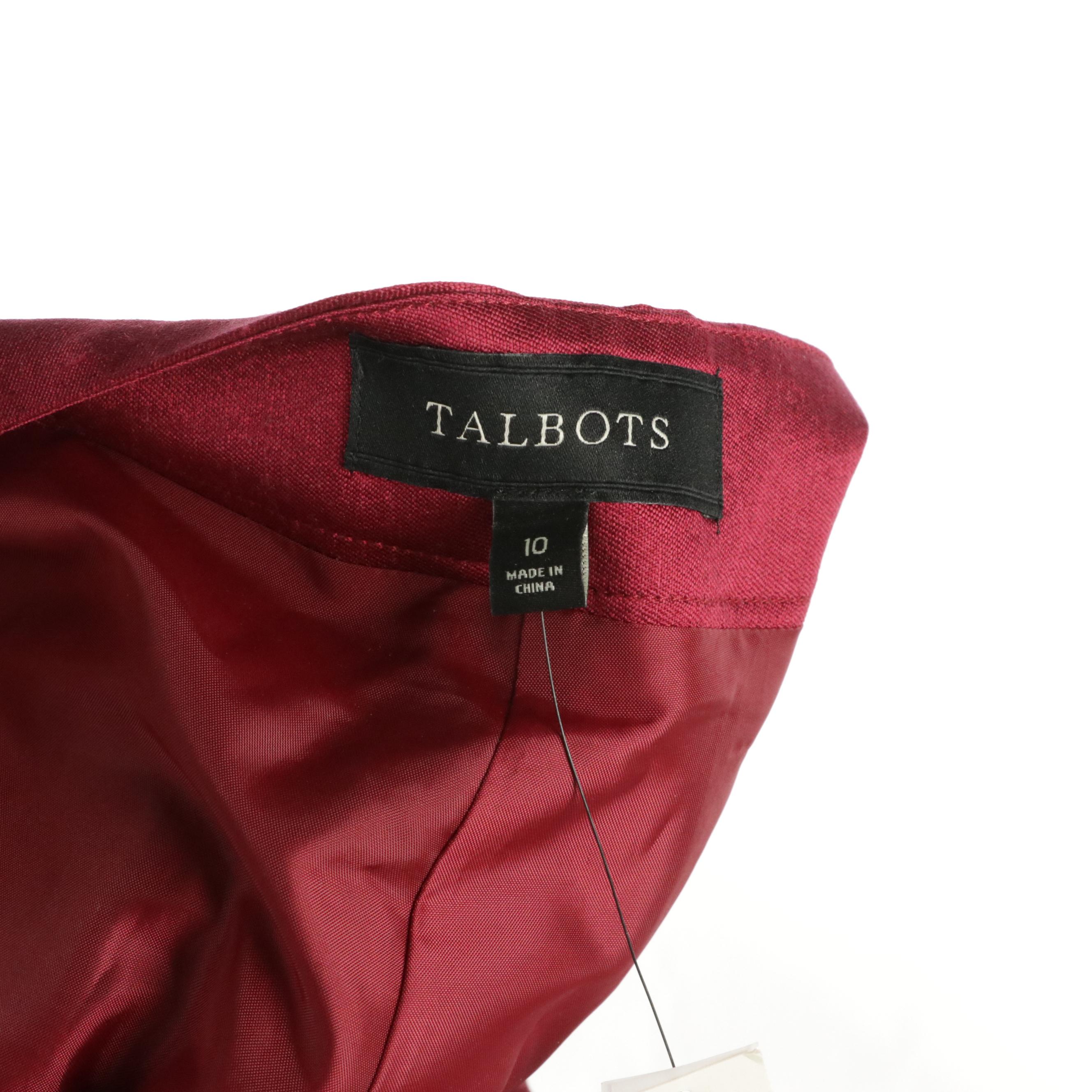 Talbots Silk Blend Pant Set, Sleeveless Lace Dress, and Velvet Jacket