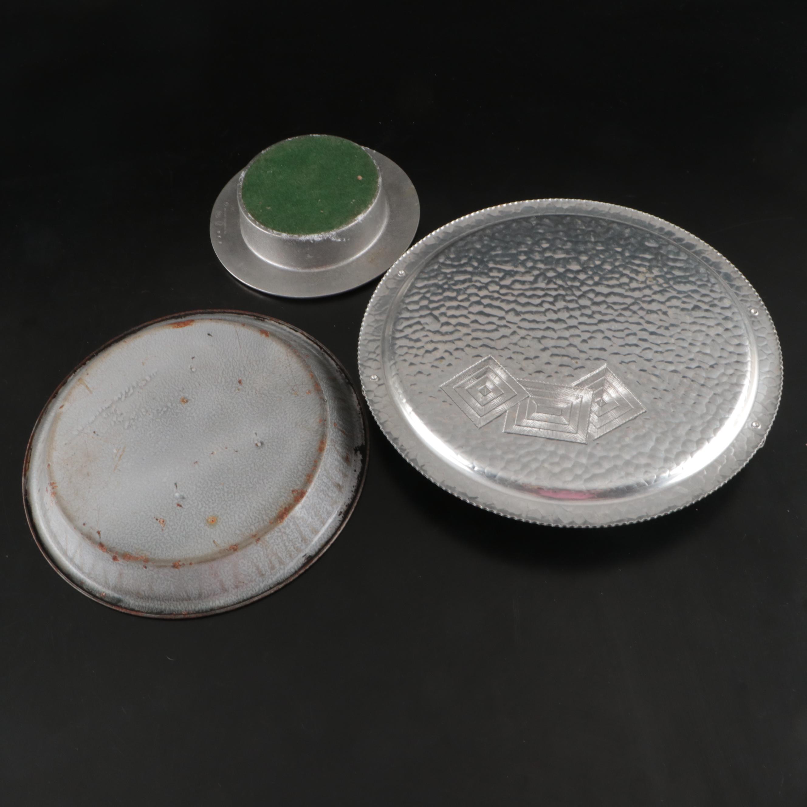 Chase Art Deco Style Folding Metal Tray with Valira Pitcher and More Serveware