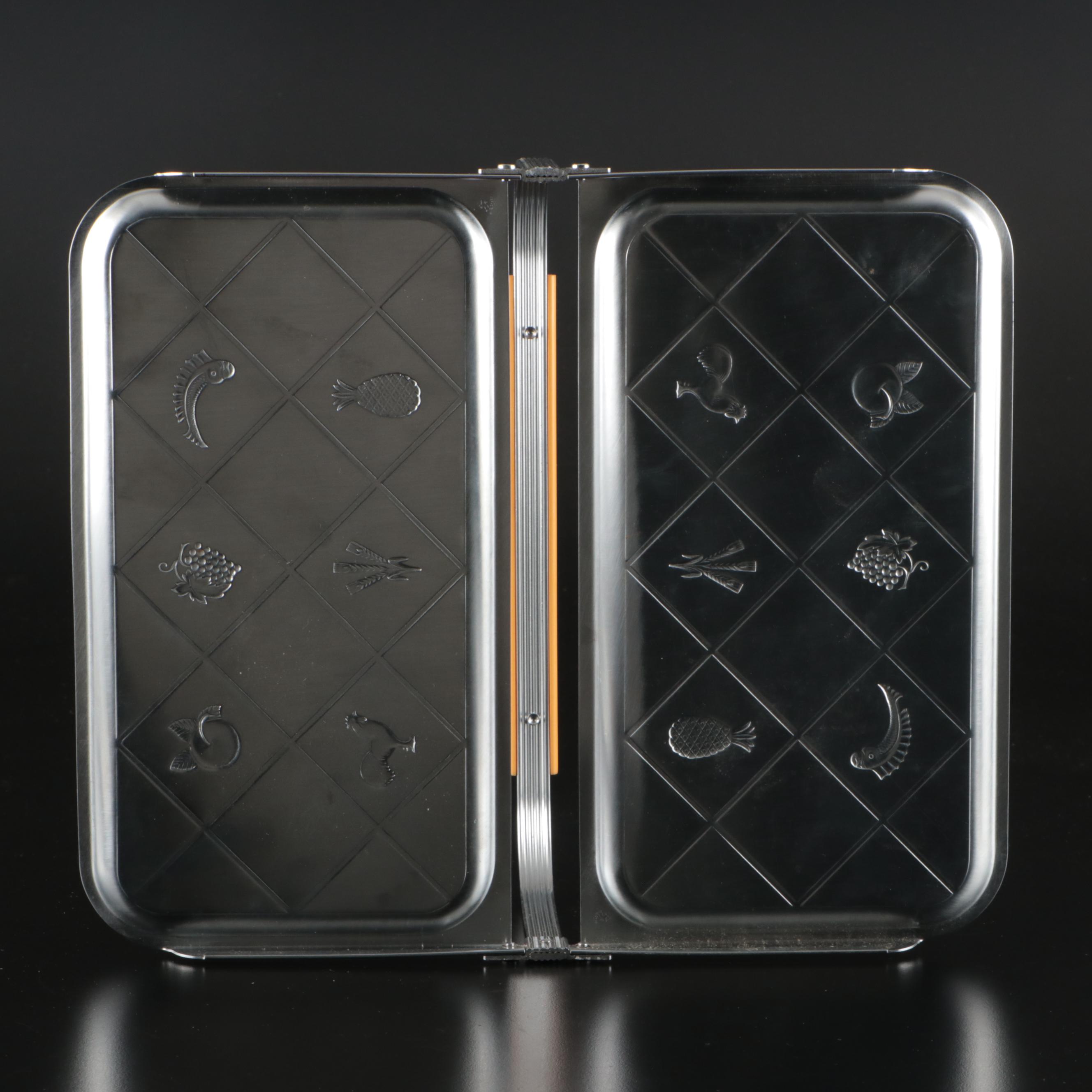 Chase Art Deco Style Folding Metal Tray with Valira Pitcher and More Serveware